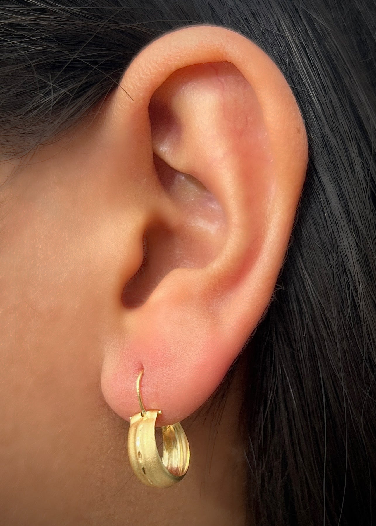 Candongas mate 0.9gr / Largo 1.8cm / Oro Amarillo Nac M