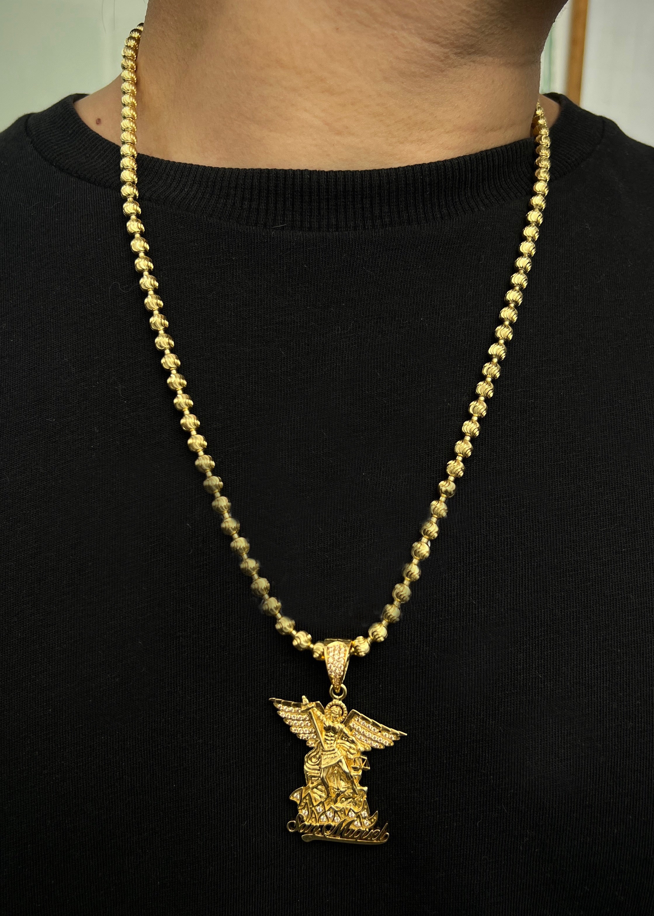 Dije ARCANGEL SAN MIGUEL 13.8gr / Largo: 5cm / Oro Amarillo Nac M