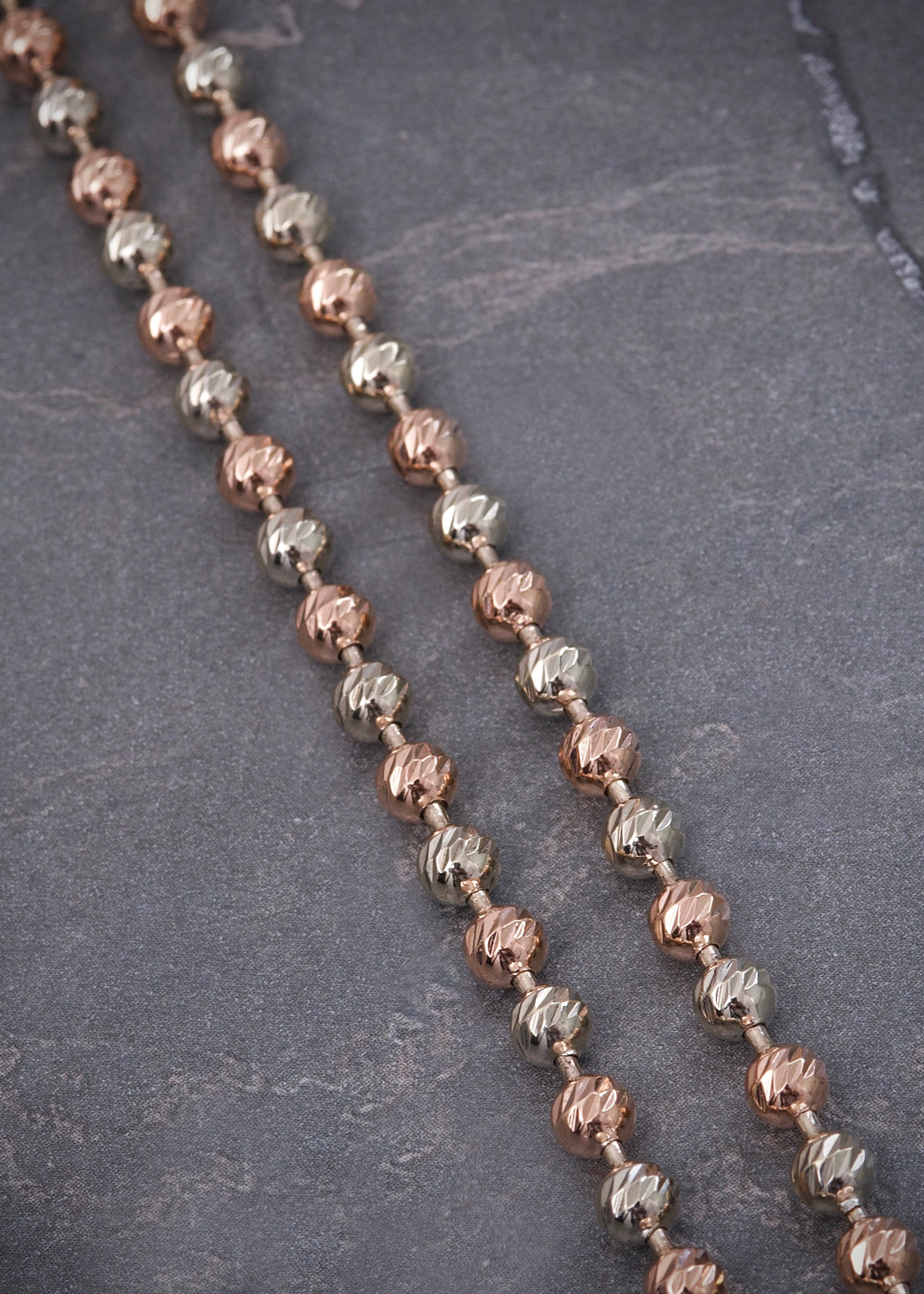 Cadena militar diamantada 4mm 32gr / Largo 70cm / Dos Oros italy +3 M