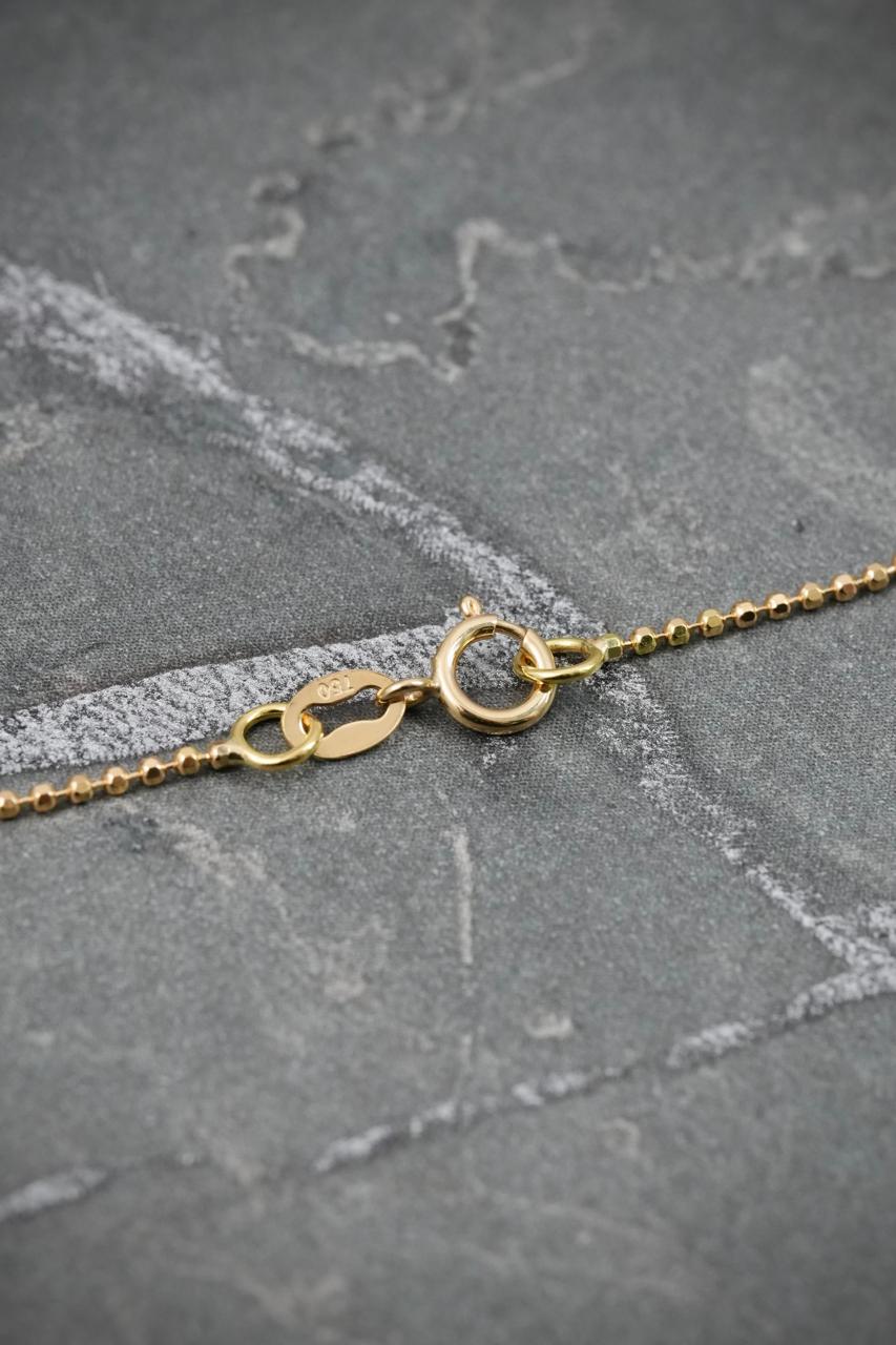 Cadena MINI MILITAR Diamatado 2.1gr / Largo 50cm — Oro Amarillo