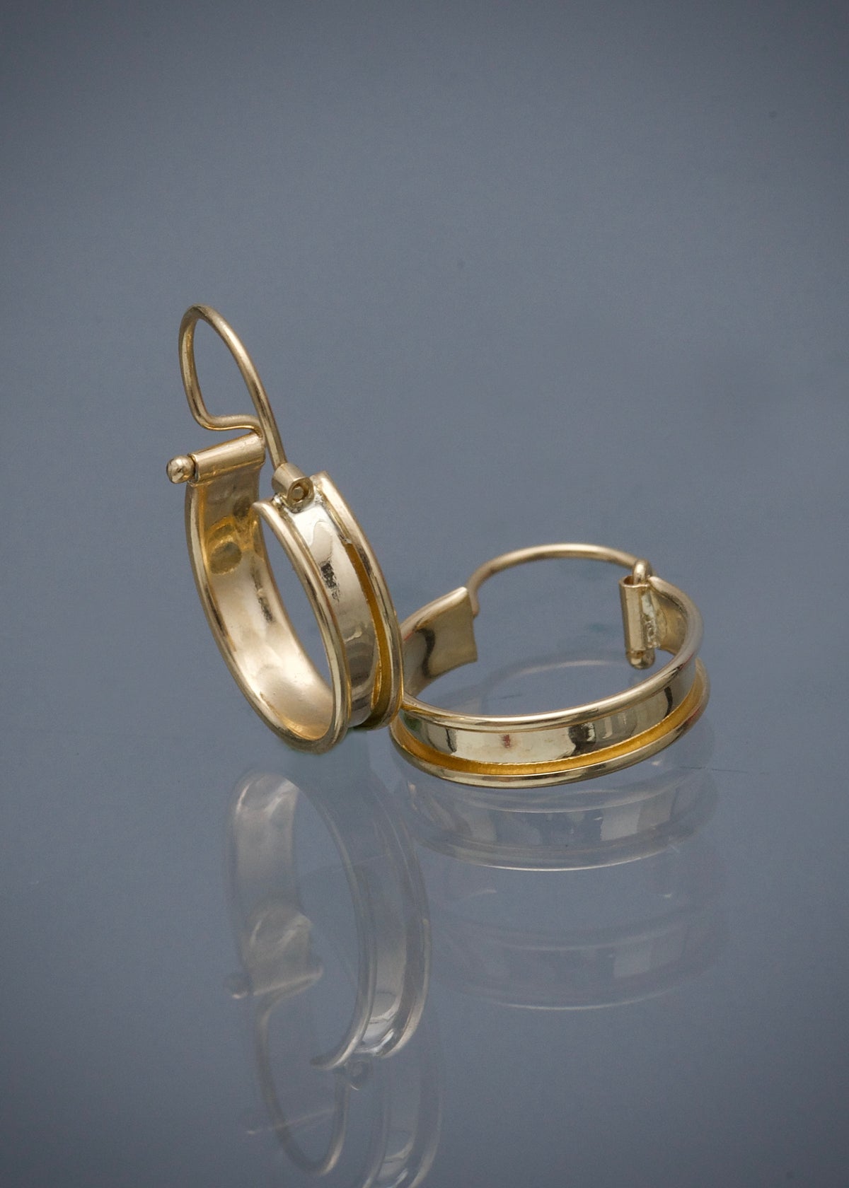 Candongas carril 0.8gr / Largo 1.4cm / Oro Amarillo Nac B