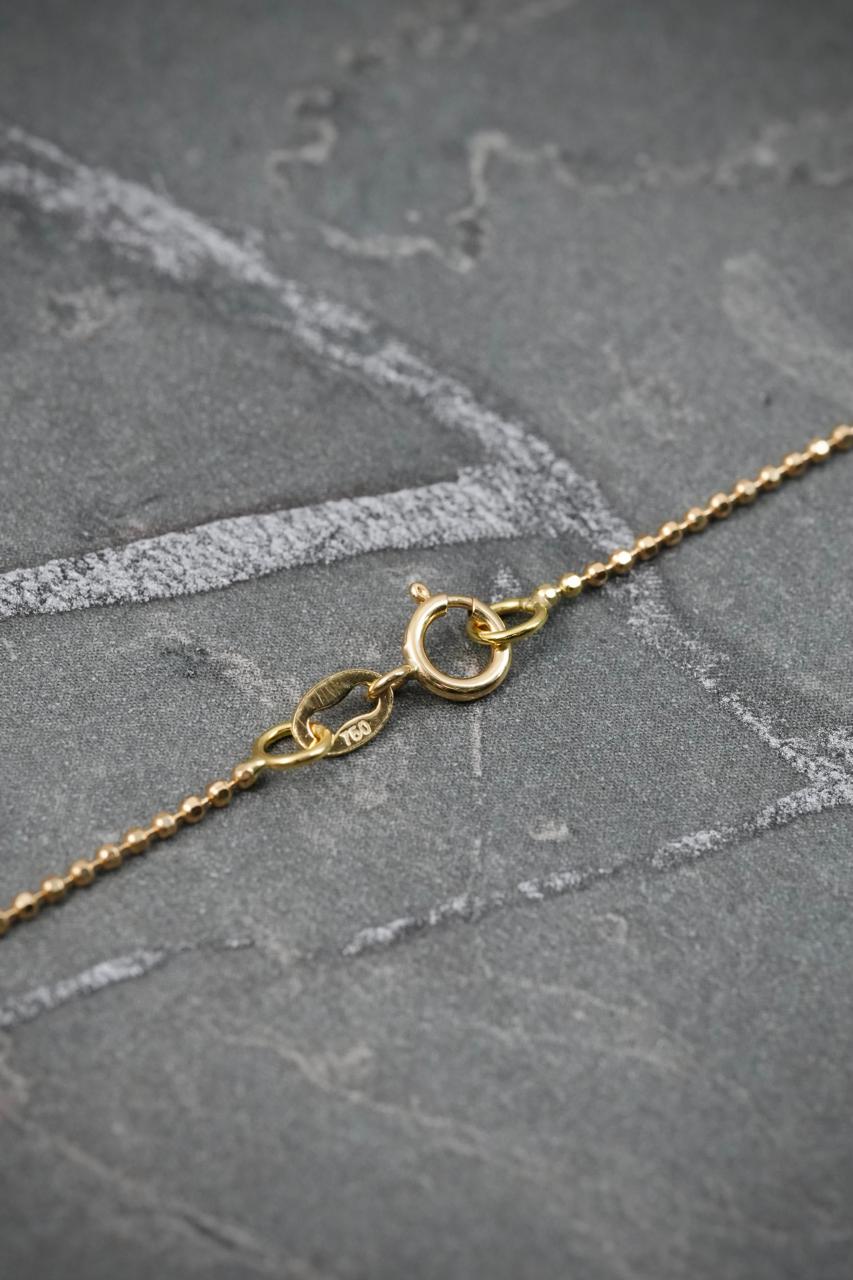 Cadena mini militar 2.05gr / Largo 50cm — Oro Amarillo