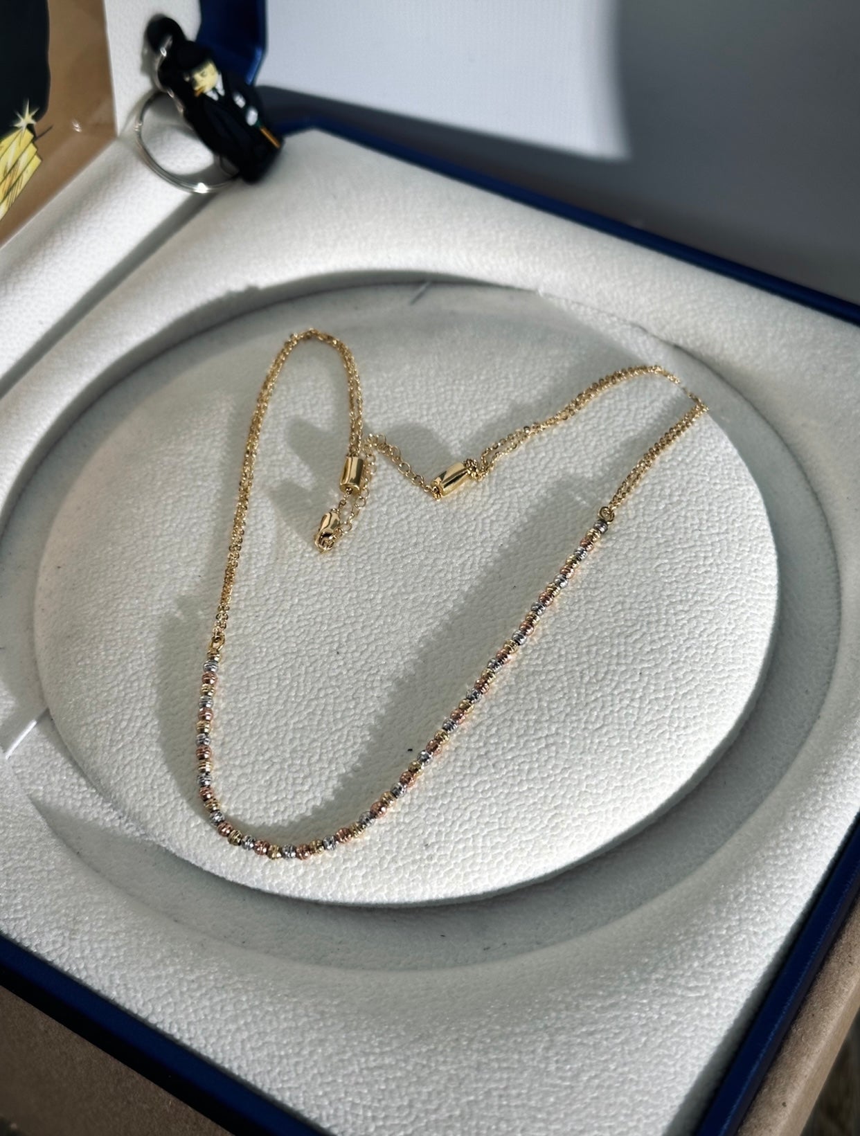 Cadena tejido especial 6.4gr / Largo 45cm / Tres Oros Italy cte M