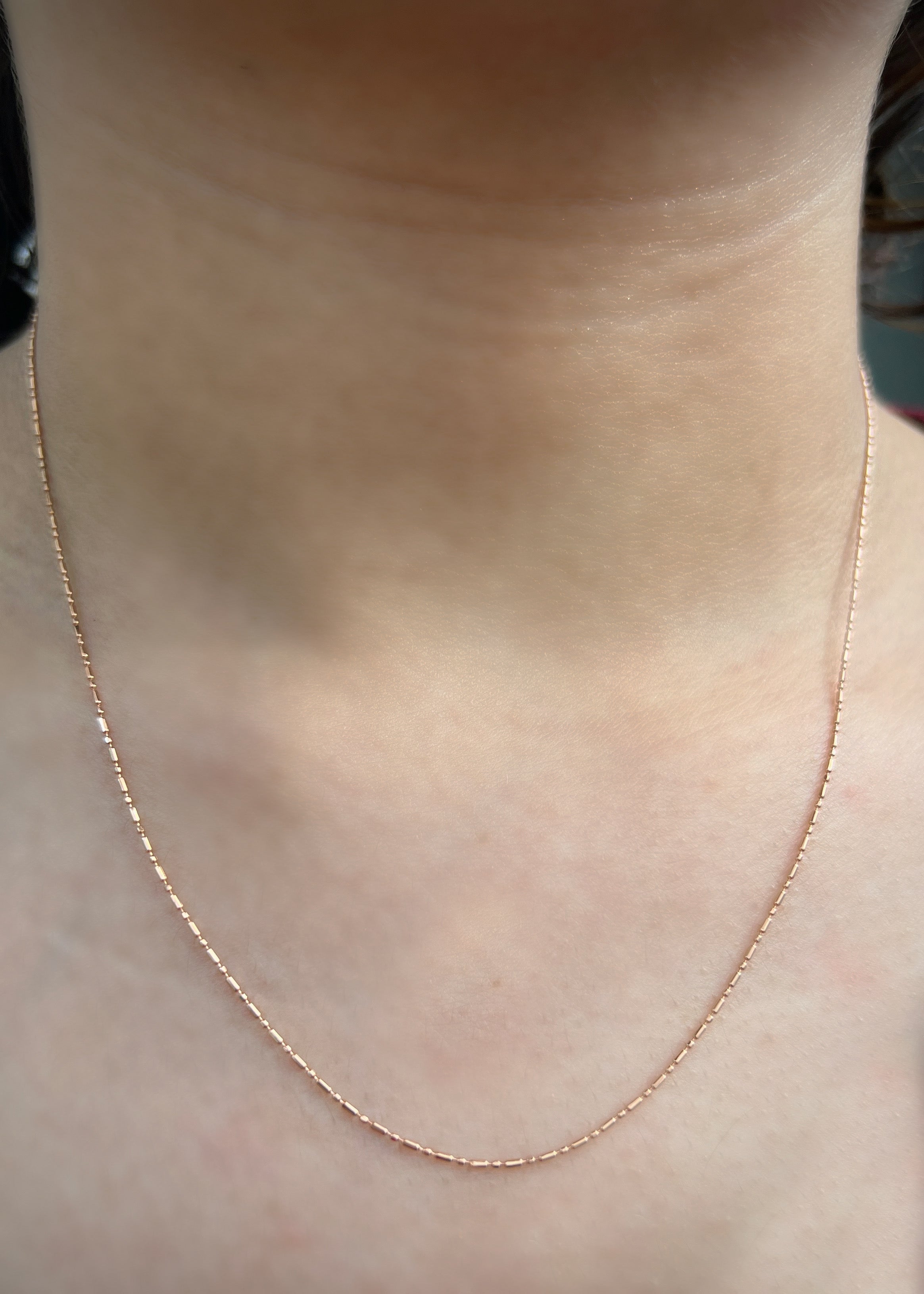 Cadena palito bolita 1.6gr / Largo 50cm / Oro Rosado italy +3 B