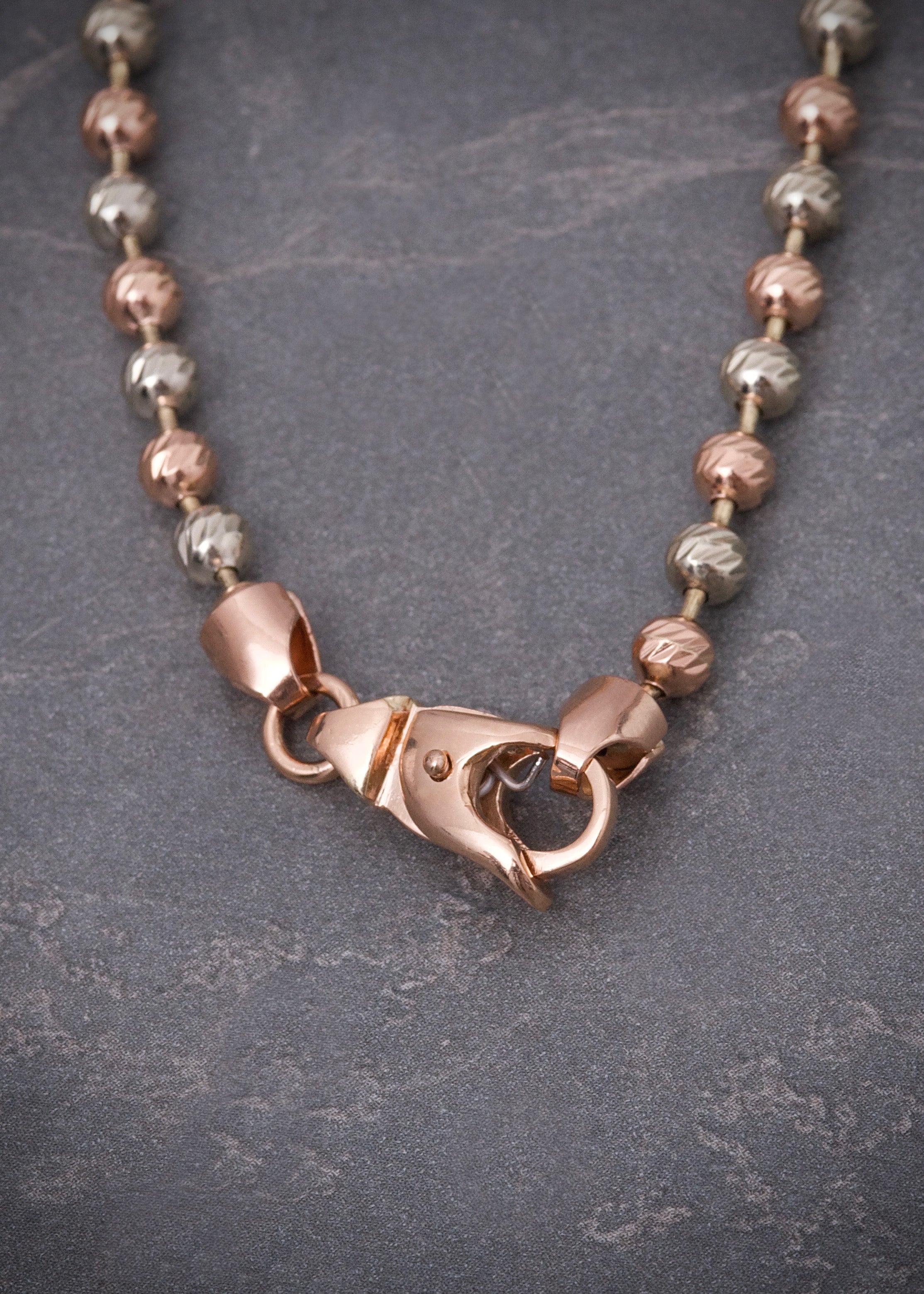 Cadena militar diamantada 4mm 32gr / Largo 70cm / Dos Oros italy +3 M