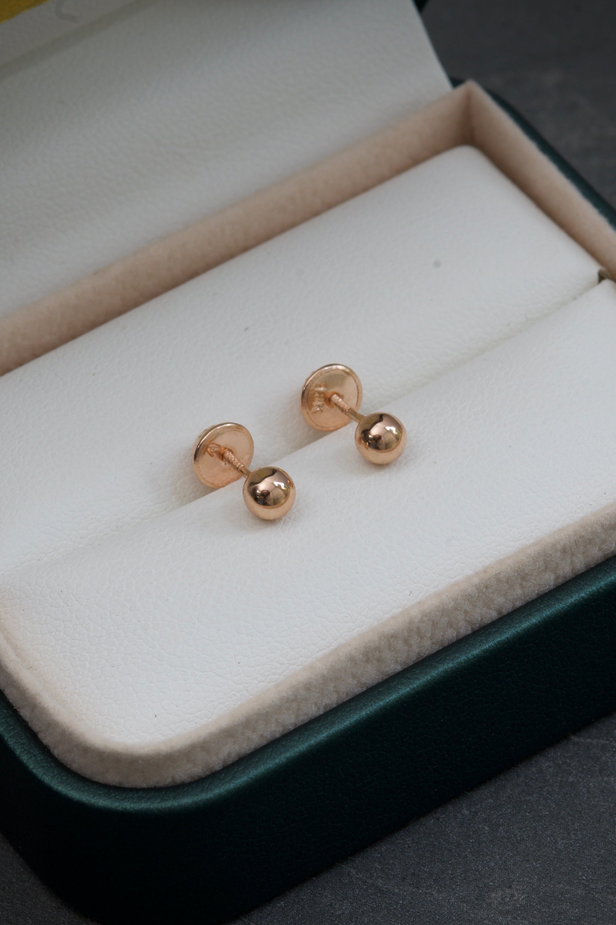 Topos bola lisa 4mm 0.45gr — Oro rosado