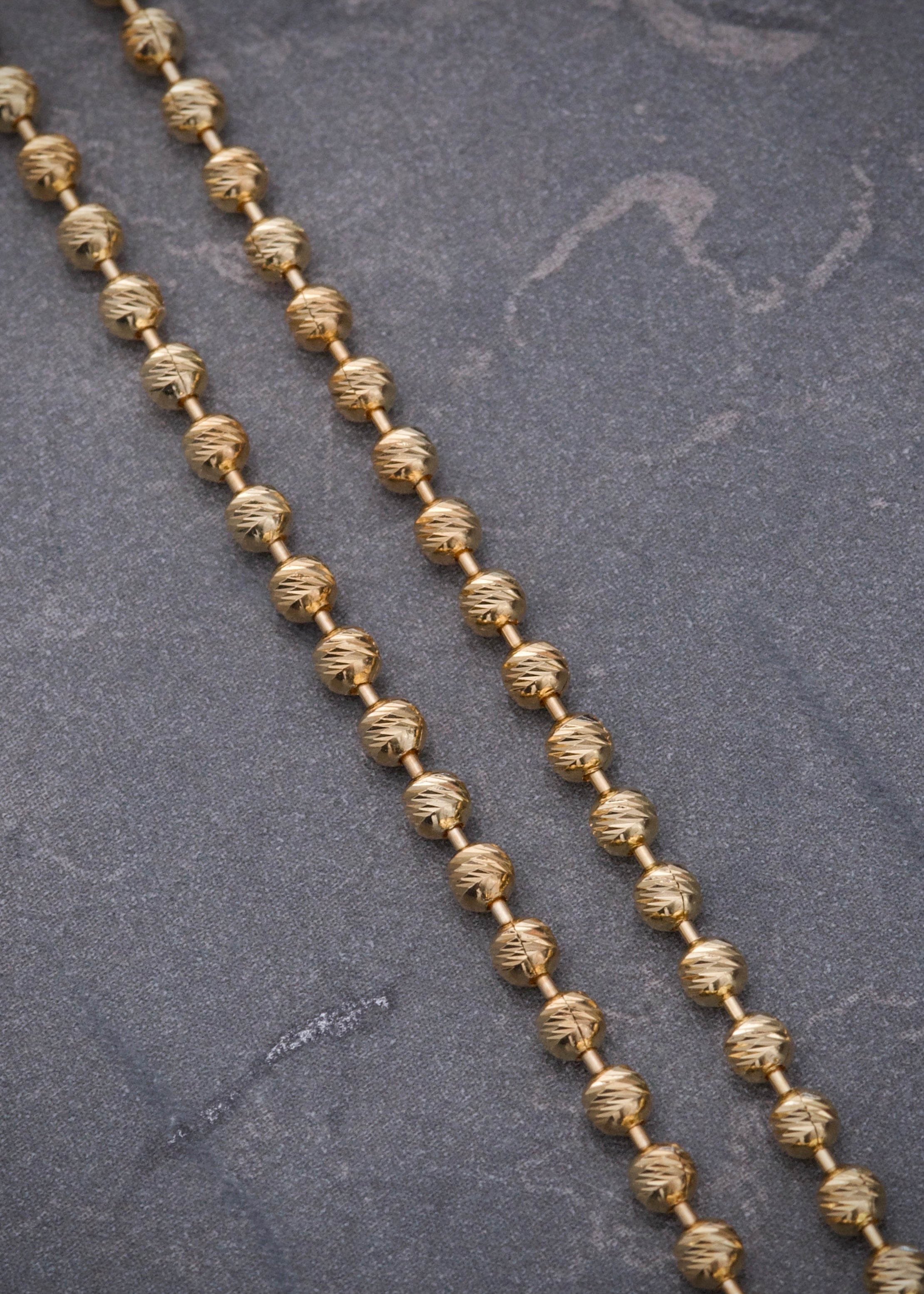 Cadena militar diamantada 2mm 10.2gr / Largo 45cm / Oro Amarillo italy +3 B