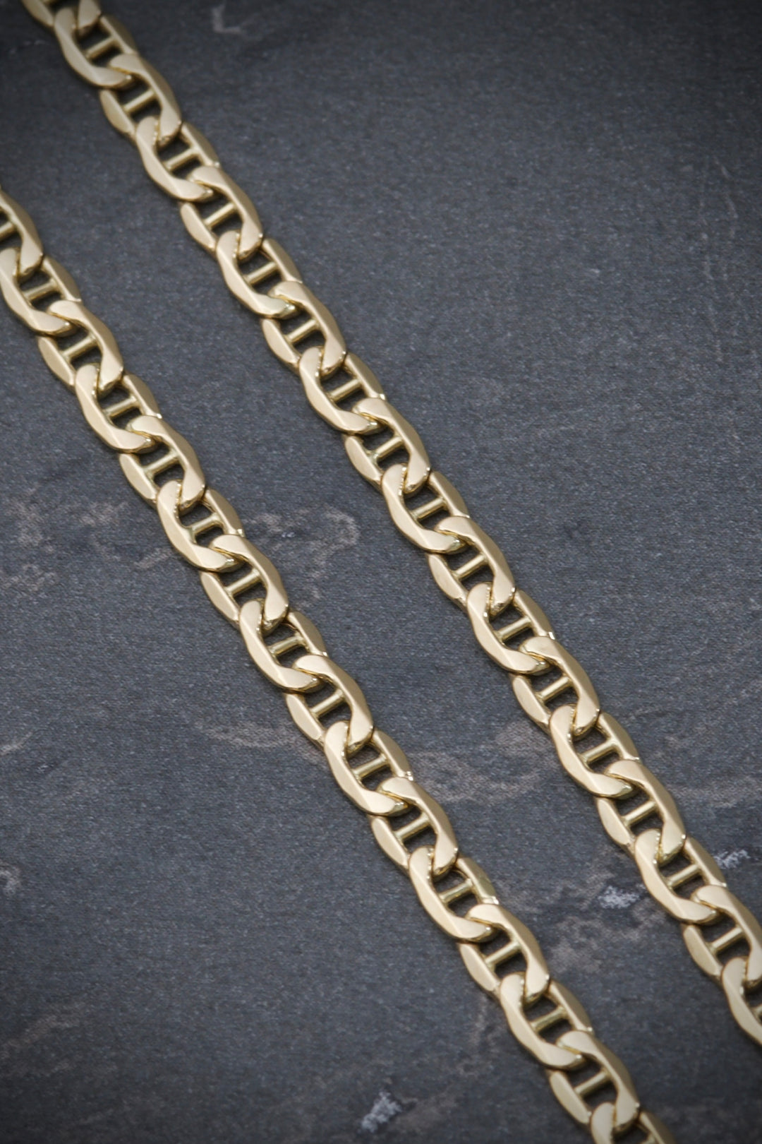 Cadena TEjido ESCAlera 6.5gr / Largo 60cm — Oro Amarillo