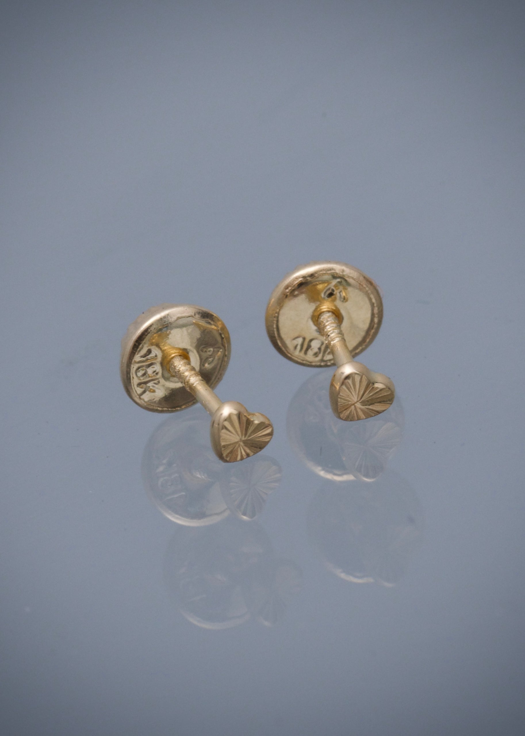 Topos corazon diamantado 0.4gr / Largo 0.3cm — Oro Amarillo