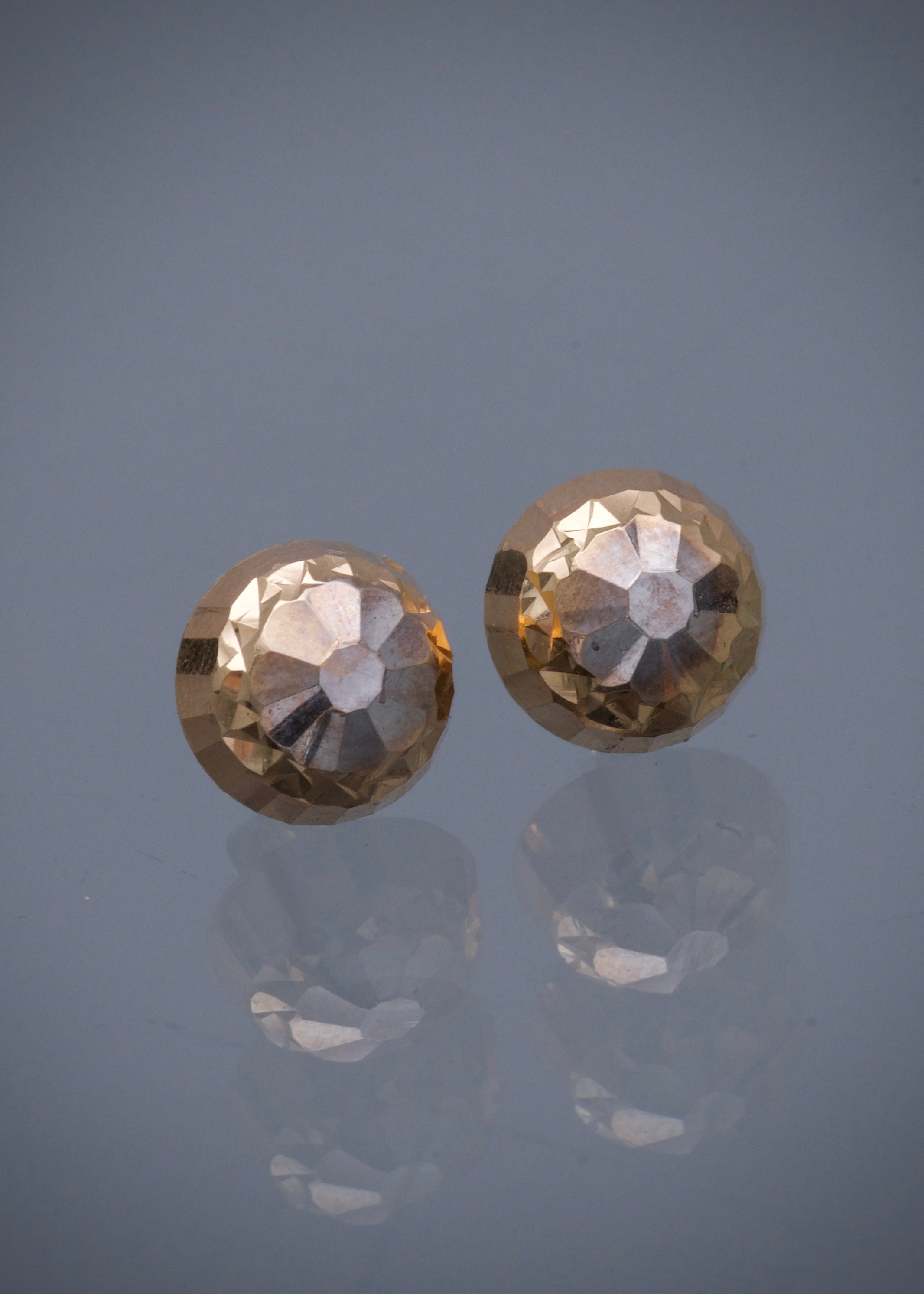 Topos media bola diamantados 9mm 1.8gr / Oro Amarillo Nac B