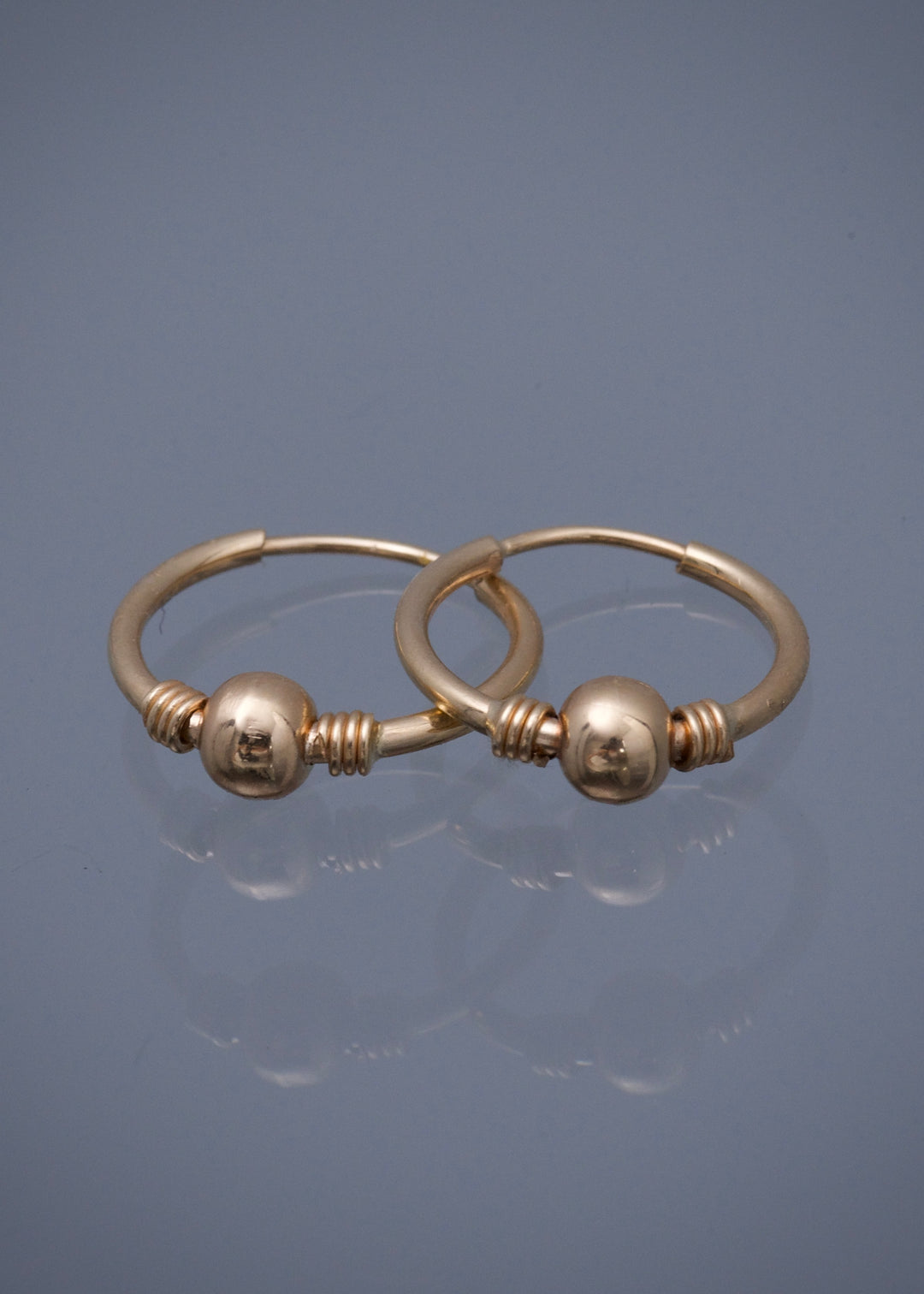 Candongas Bola Lisa 1gr / 1.3cm / 1.1mm — Oro Amarillo
