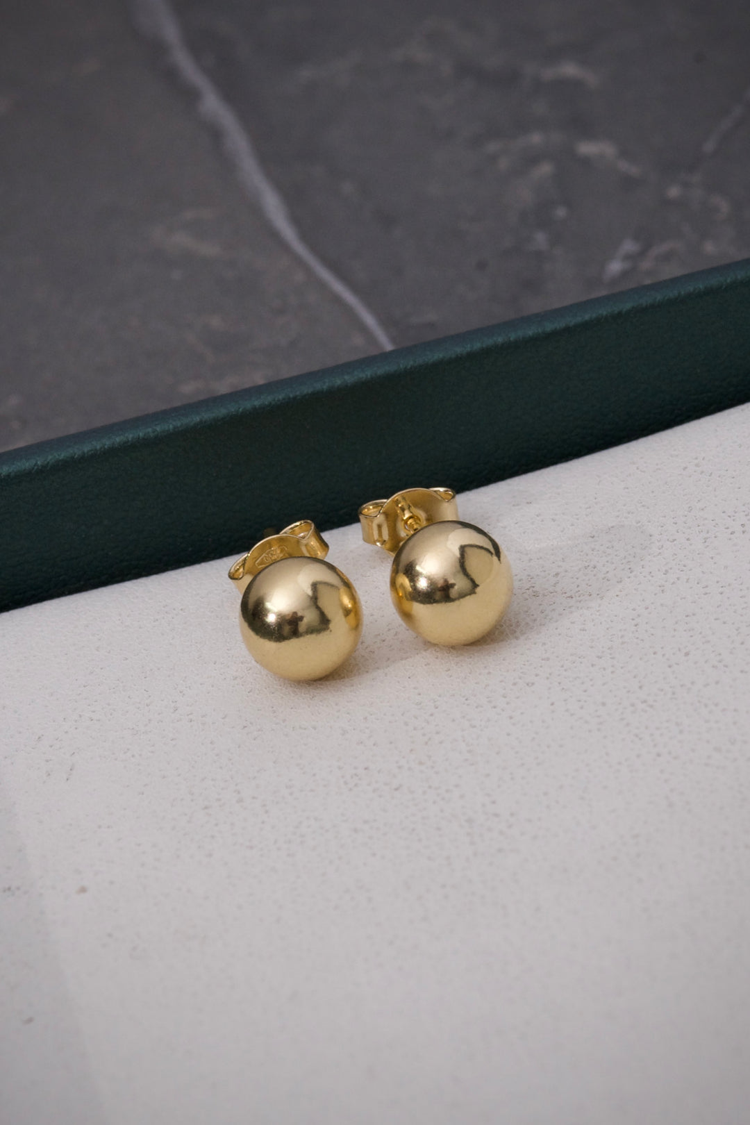 Topos Bola Lisa 8mm 3gr / Largo 0.8cm — Oro Amarillo