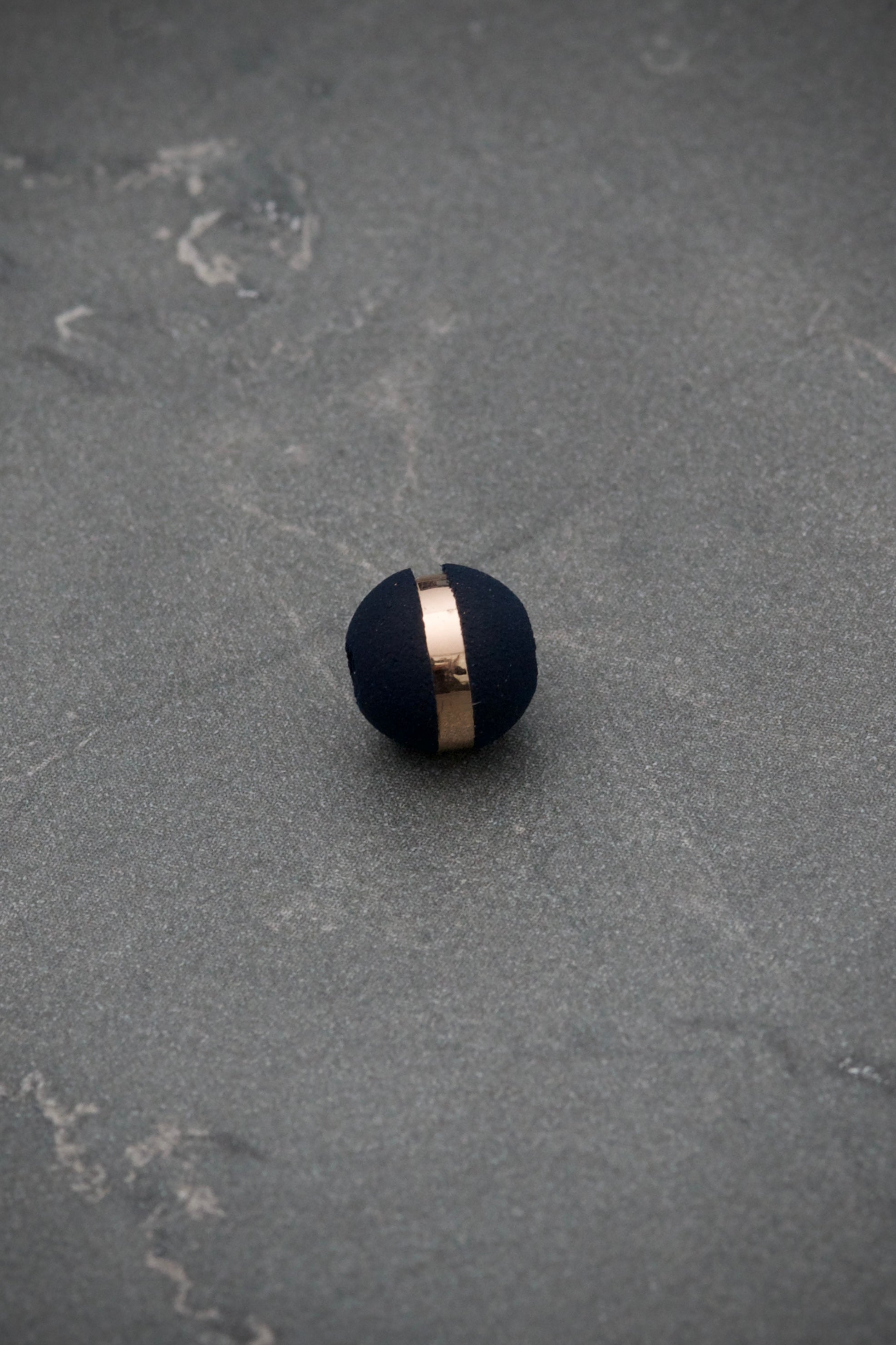 Neoros azul oscuro 8mm 1 raya Oro Rosa (Joya) B