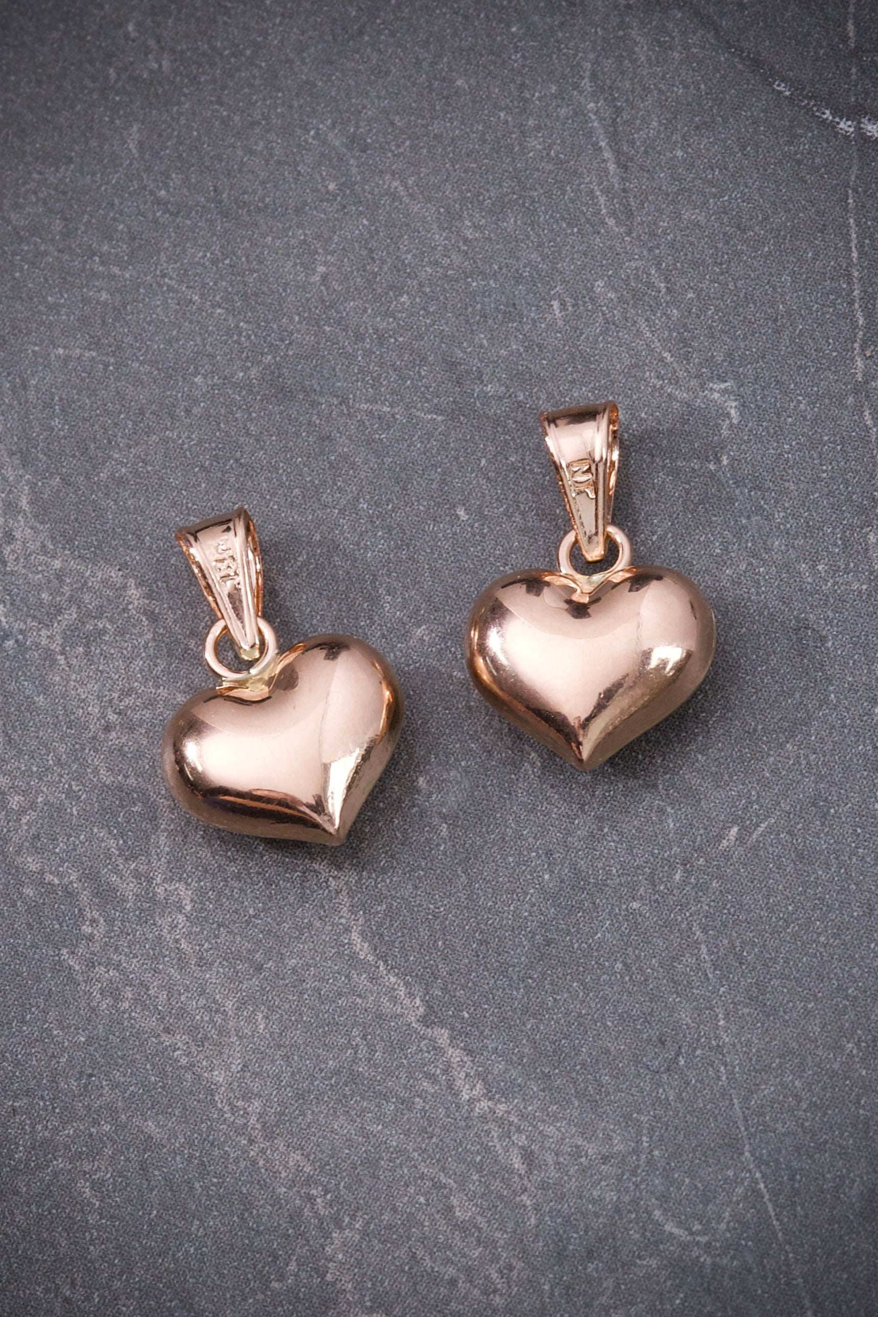 Dije de corazon 0.5gr / Largo 1.5cm / Oro Rosado Nac M