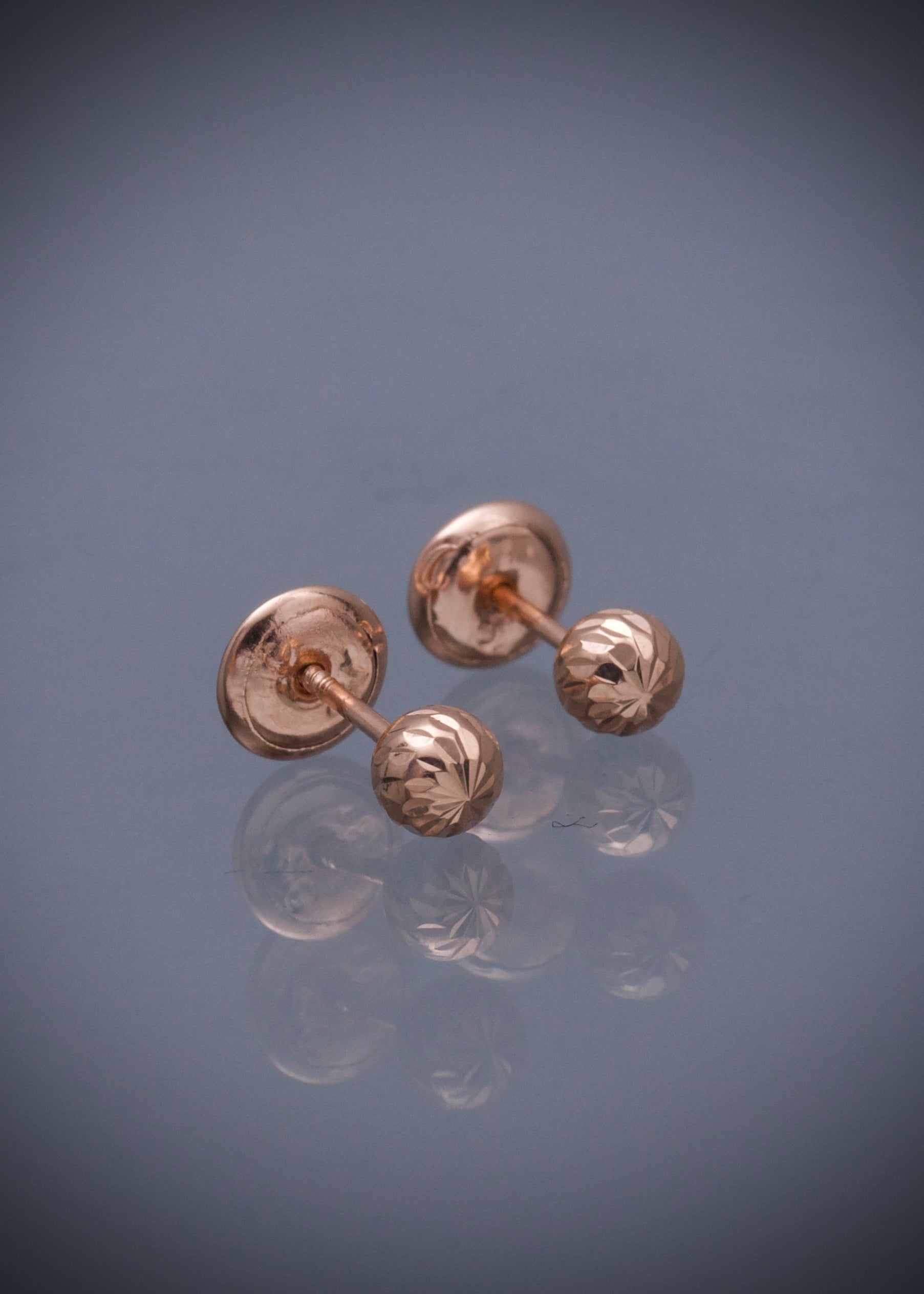 Topos bola diamantado 4mm 0.5gr / Oro Rosado Nac M
