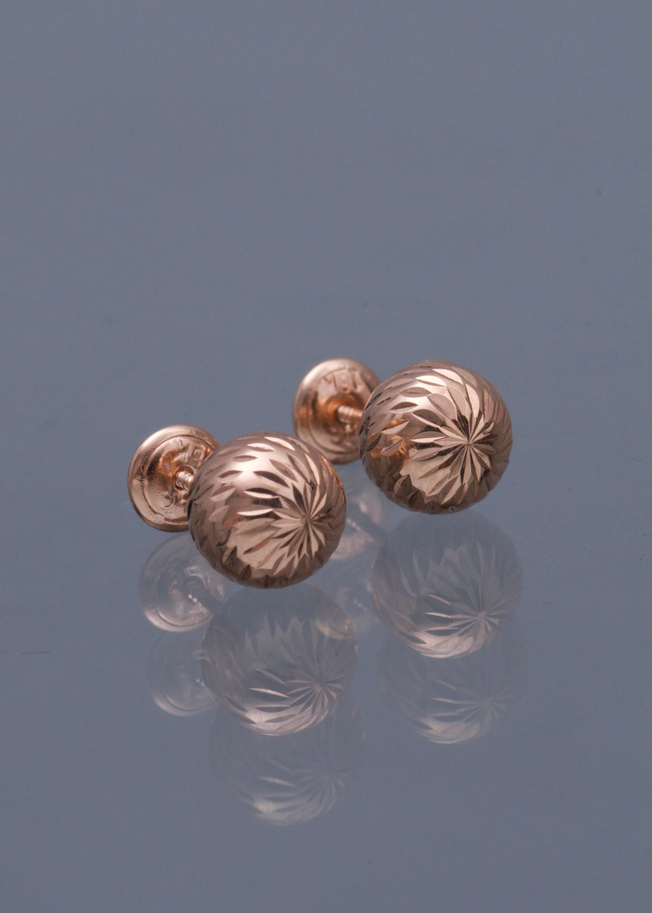 Topos bola diamantado 8mm 1gr — Oro Rosado
