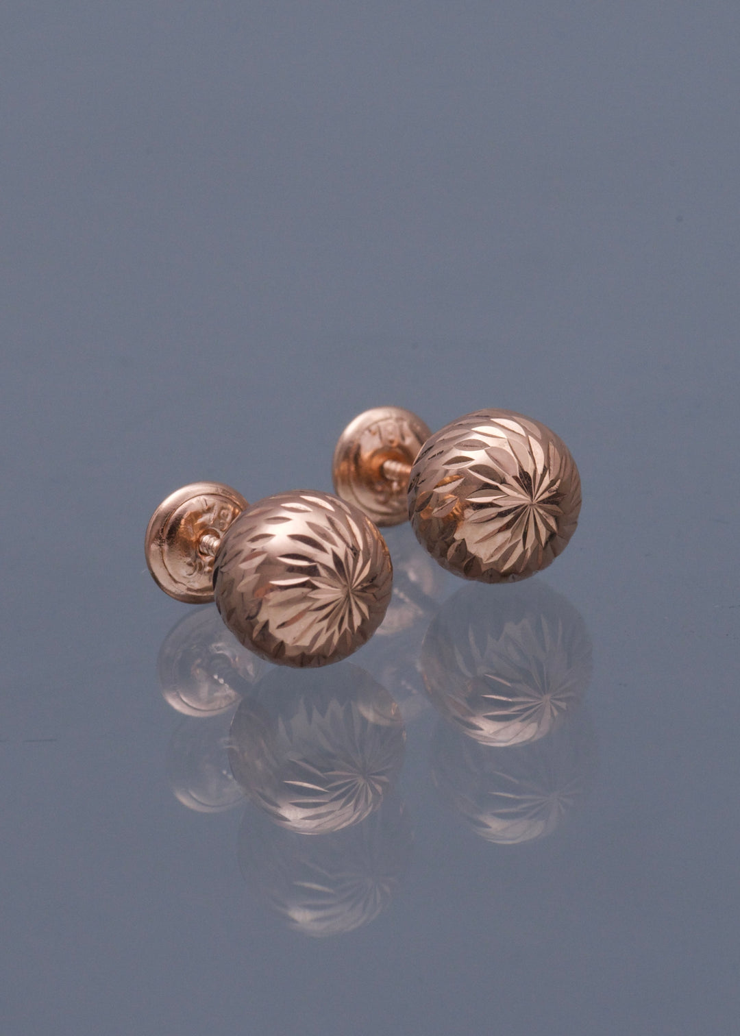 Topos bola diamantado 8mm 1gr — Oro Rosado
