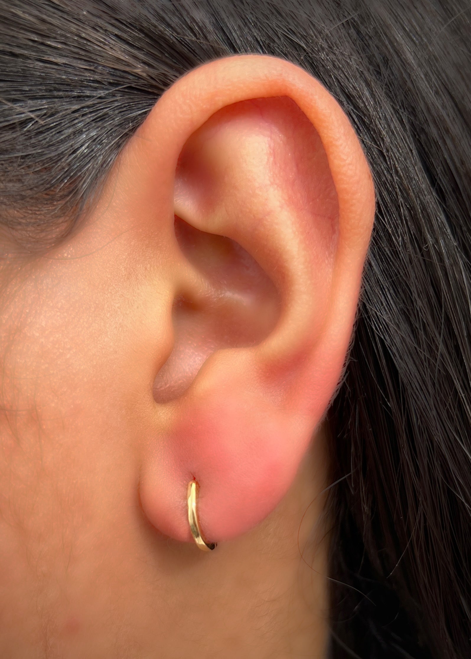 Candongas lisas 0.8gr / Largo 1cm / Oro Amarillo Nac*