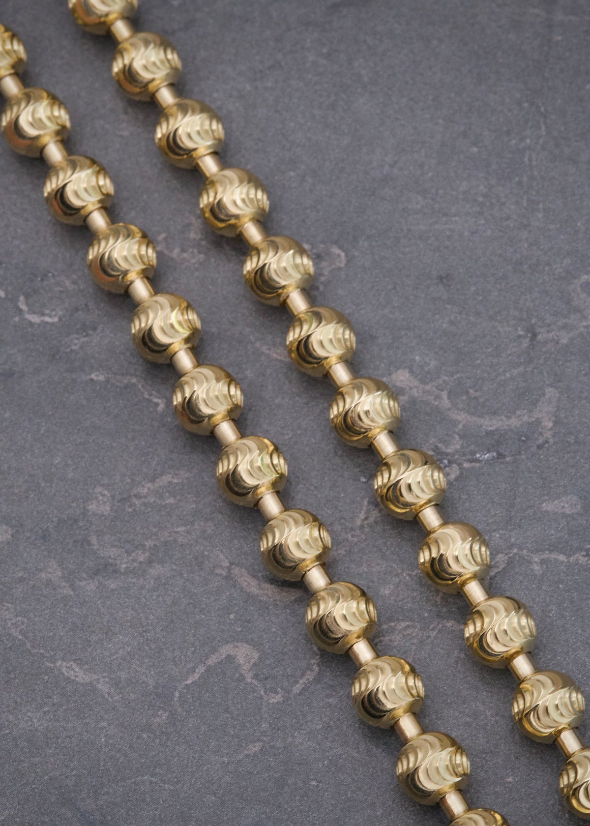 Cadena Militar Diamantada Luna 47.45gr / 60cm / 7mm — Oro Amarillo