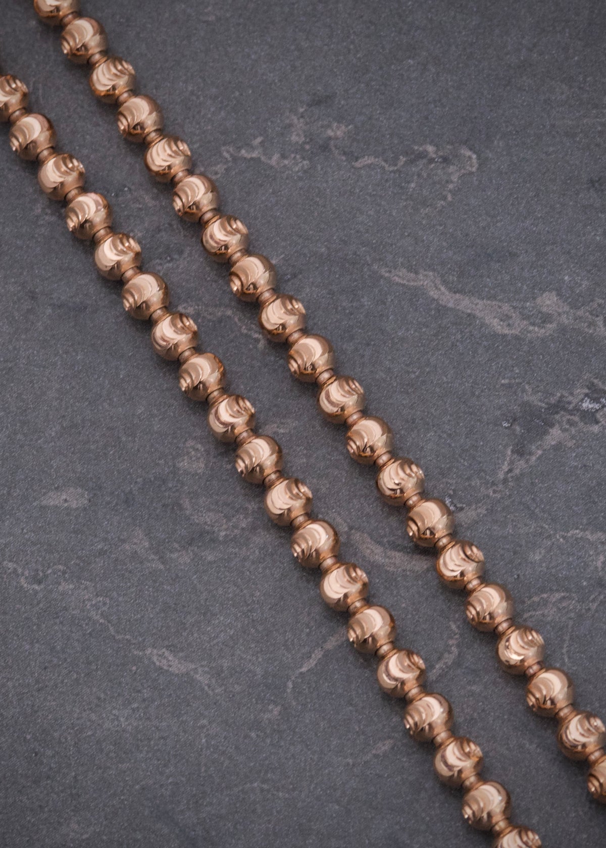 Cadena Militar Diamantada Luna 26.5gr / 60cm / 4mm — Oro Rosado