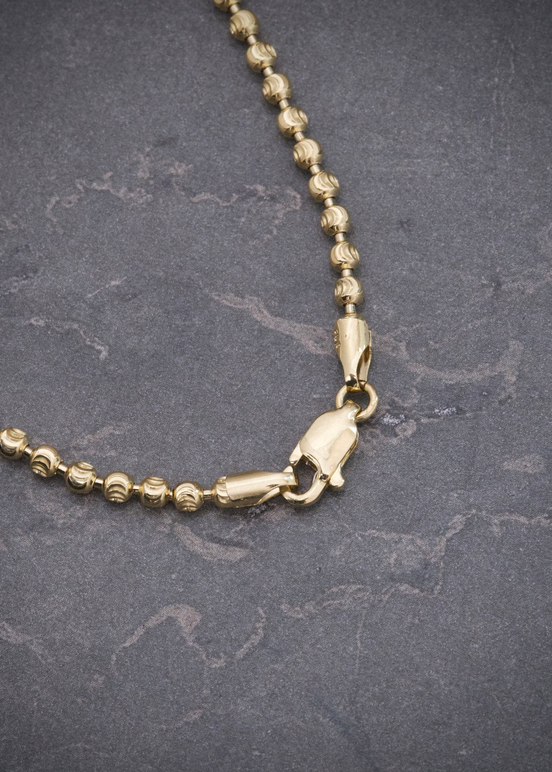 Cadena Militar Diamantada Luna 17gr / 60cm / 3mm — Oro Amarillo