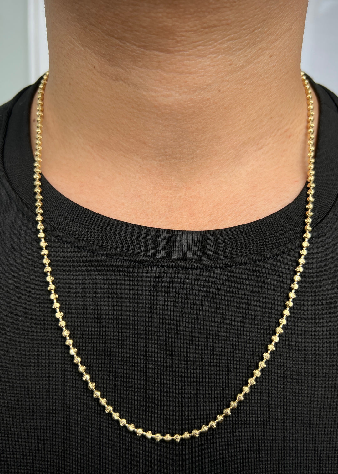 Cadena Militar Diamantada Luna 17gr / 60cm / 3mm — Oro Amarillo
