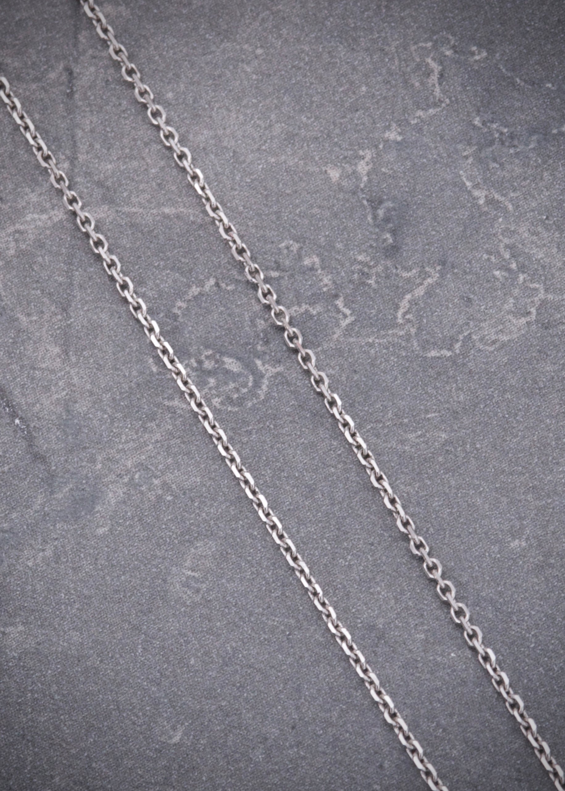 Cadena aro seguido 1.5gr / Largo 45cm / Oro Blanco italy +3 P