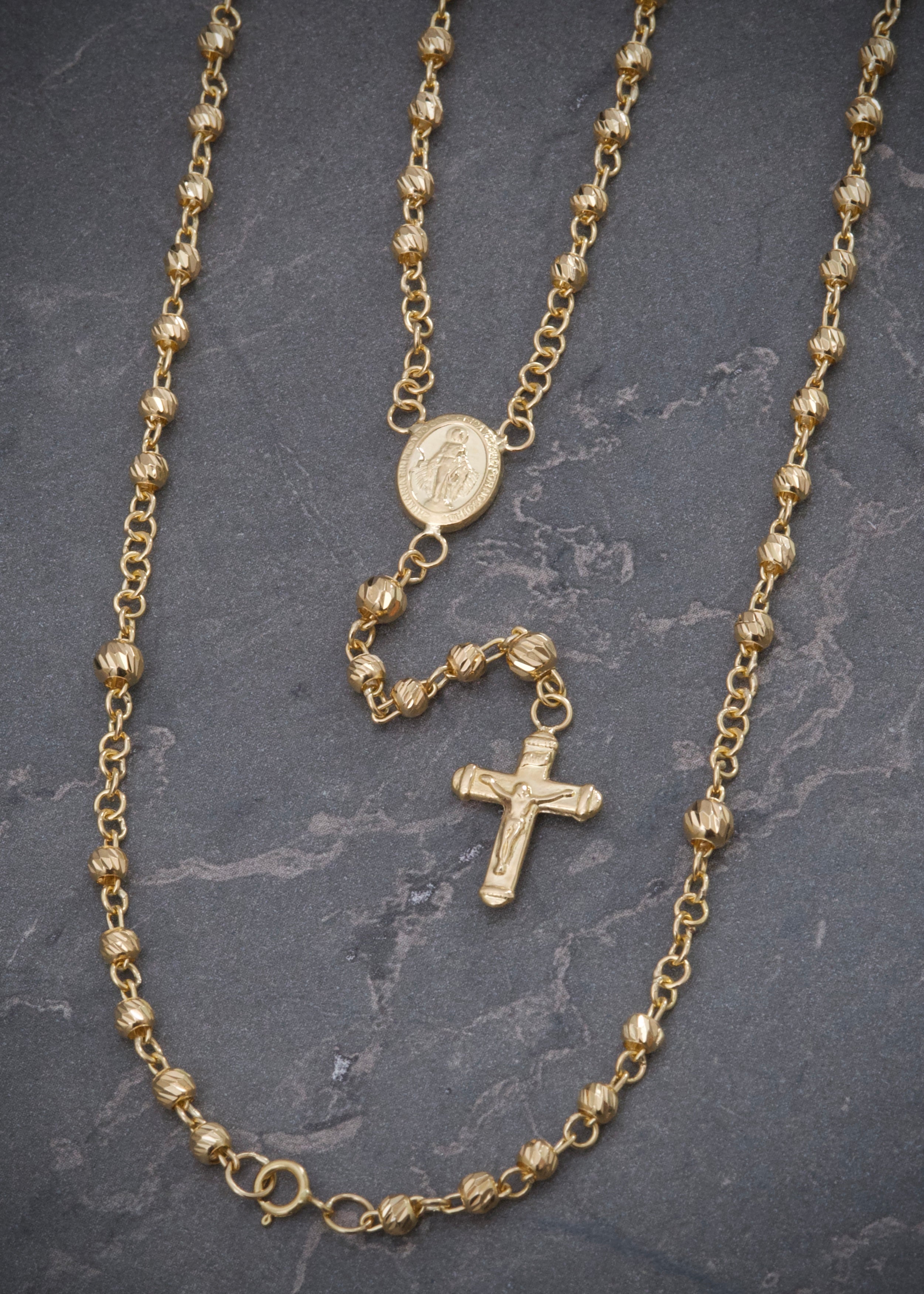 Rosario virgen de la milagrosa 8.4gr / Largo 45cm / Oro Amarillo Nac M