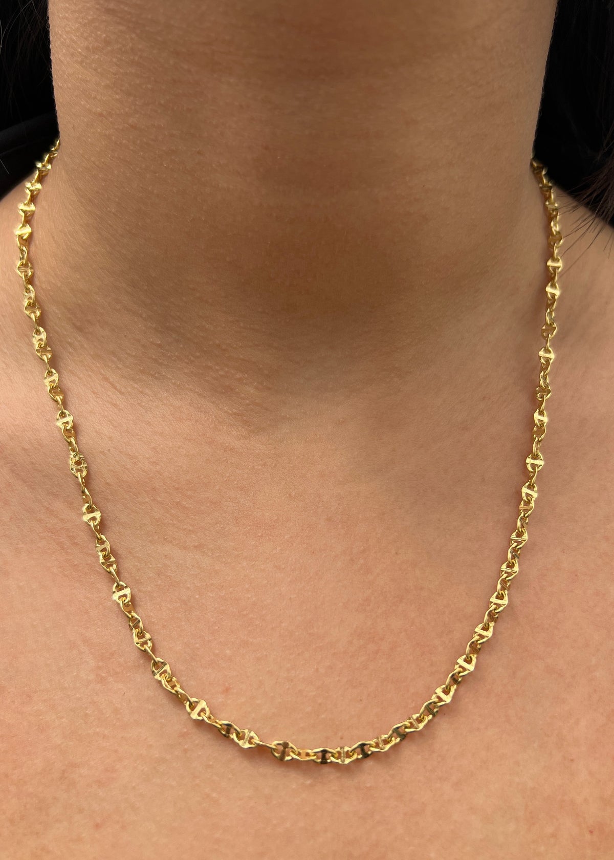 Cadena Escalera 6gr / 50cm / 3.7mm — Oro Amarillo
