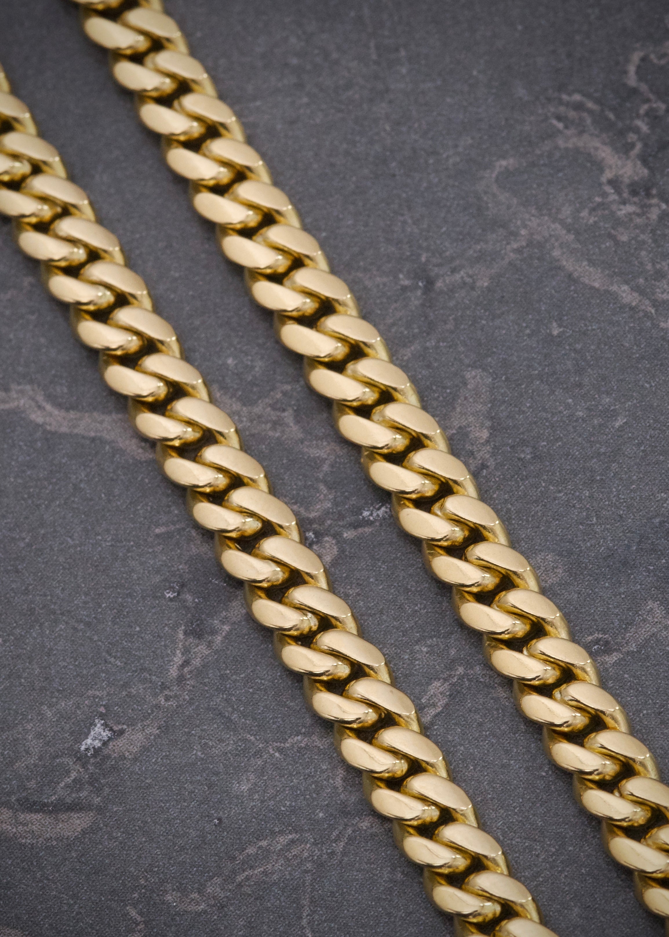 Tobillera cubana 24.35gr / Largo 27cm / Oro Amarillo Nac M