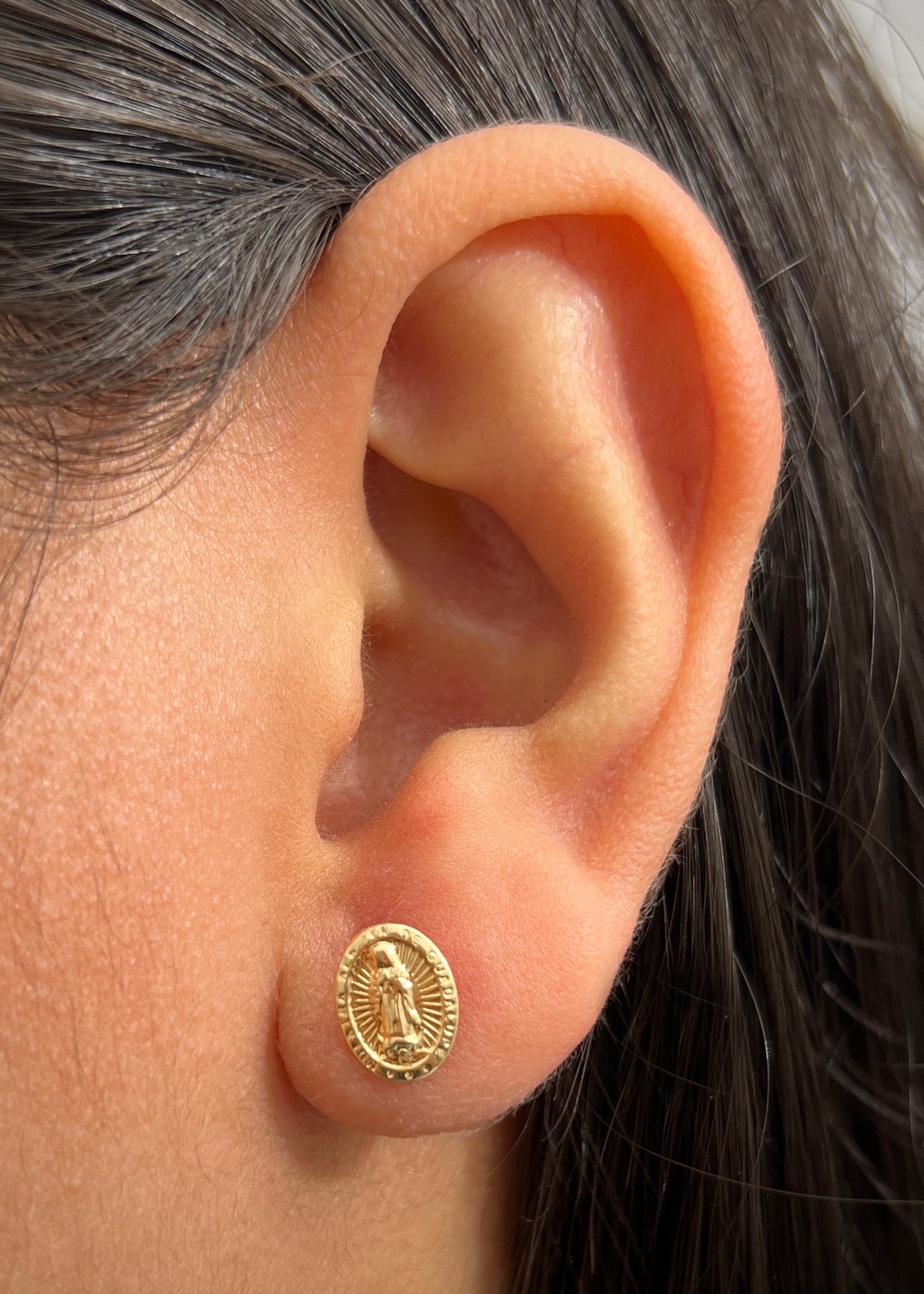 Topos Virgen de guadalupe 0.75gr / Largo 0.9cm / Oro Amarillo Nac B