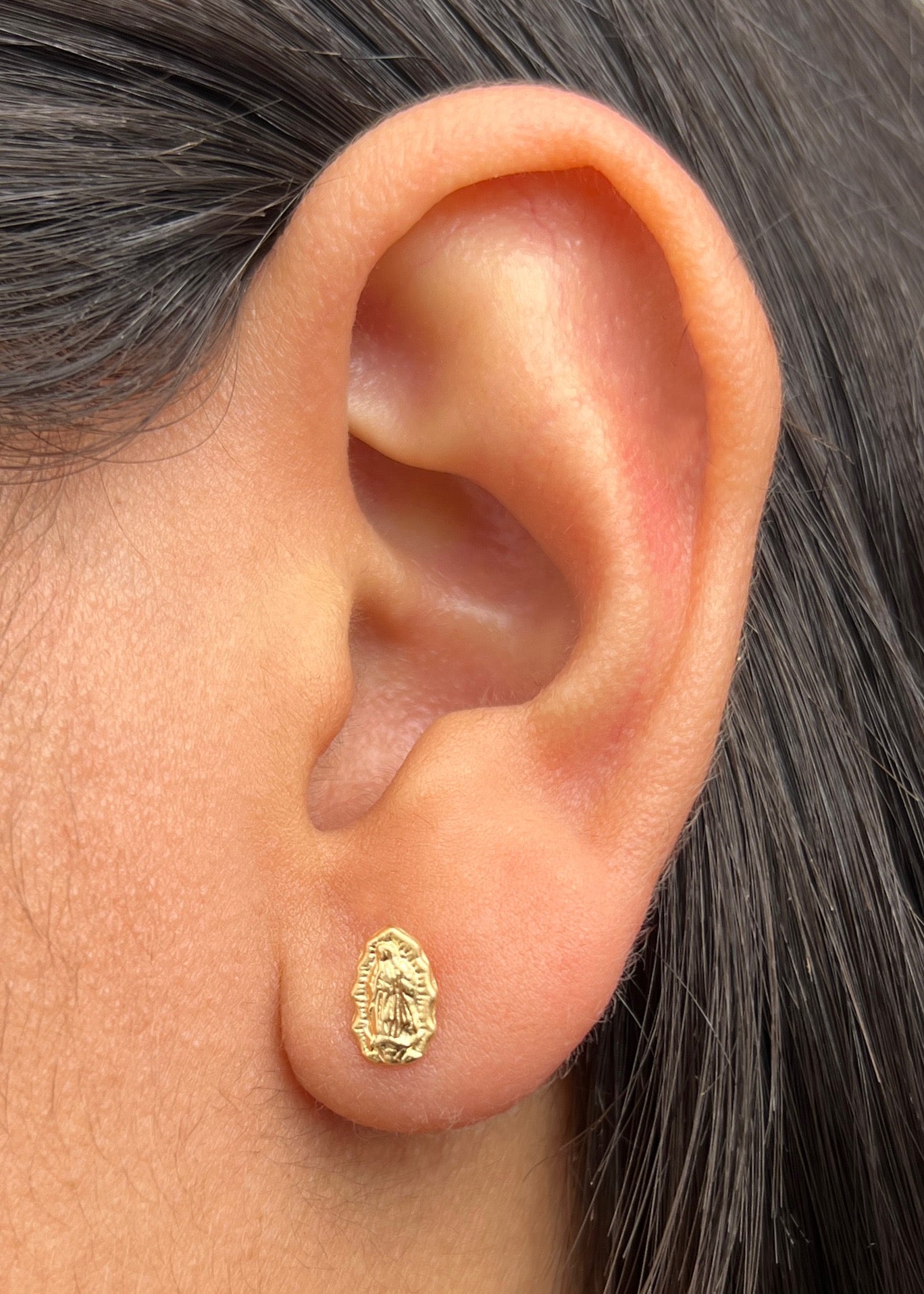 Topos Virgen de Guadalupe 0.6gr / Largo 0.8cm / Oro Amarillo Nac P