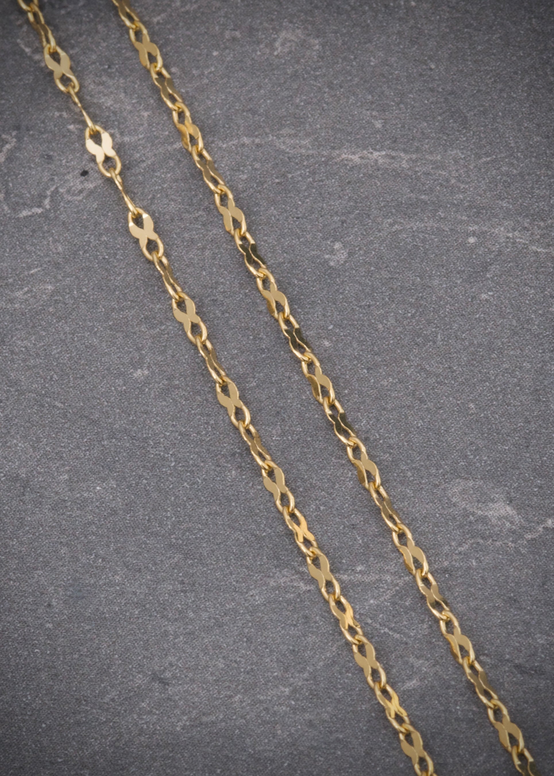 Cadena flor espejo 1.9gr / Largo 50cm / Oro Amarillo italy +3 P