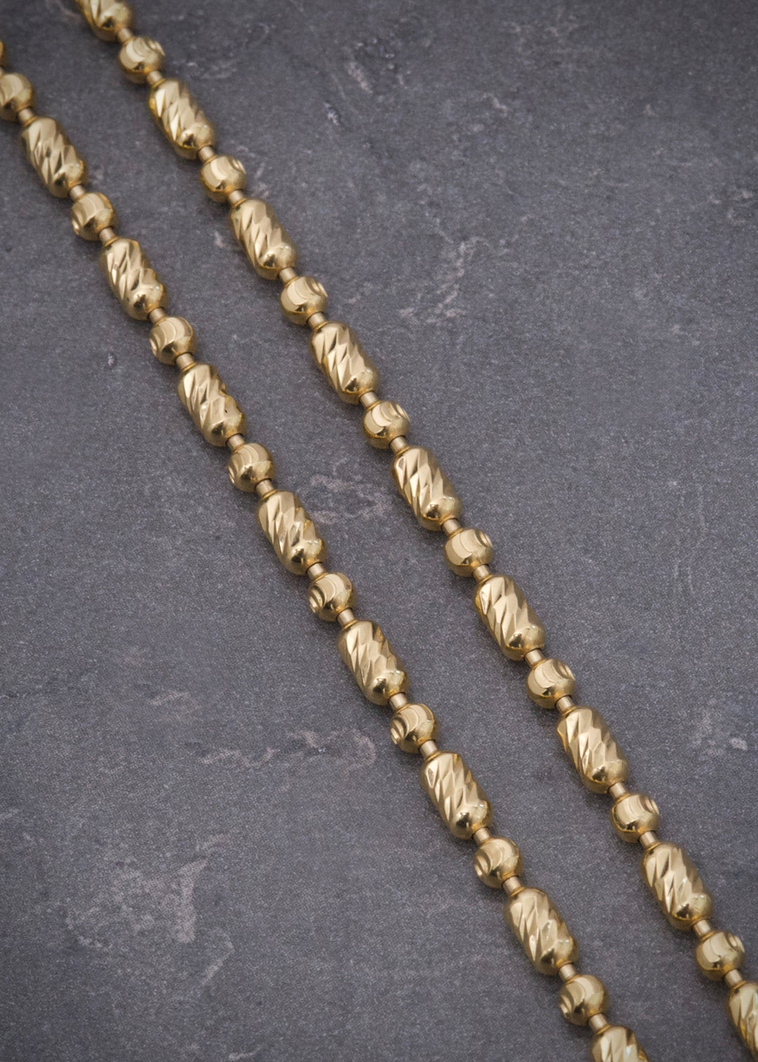 Cadena Palito Bolita 15.6gr / 50cm / 3mm — Oro Amarillo