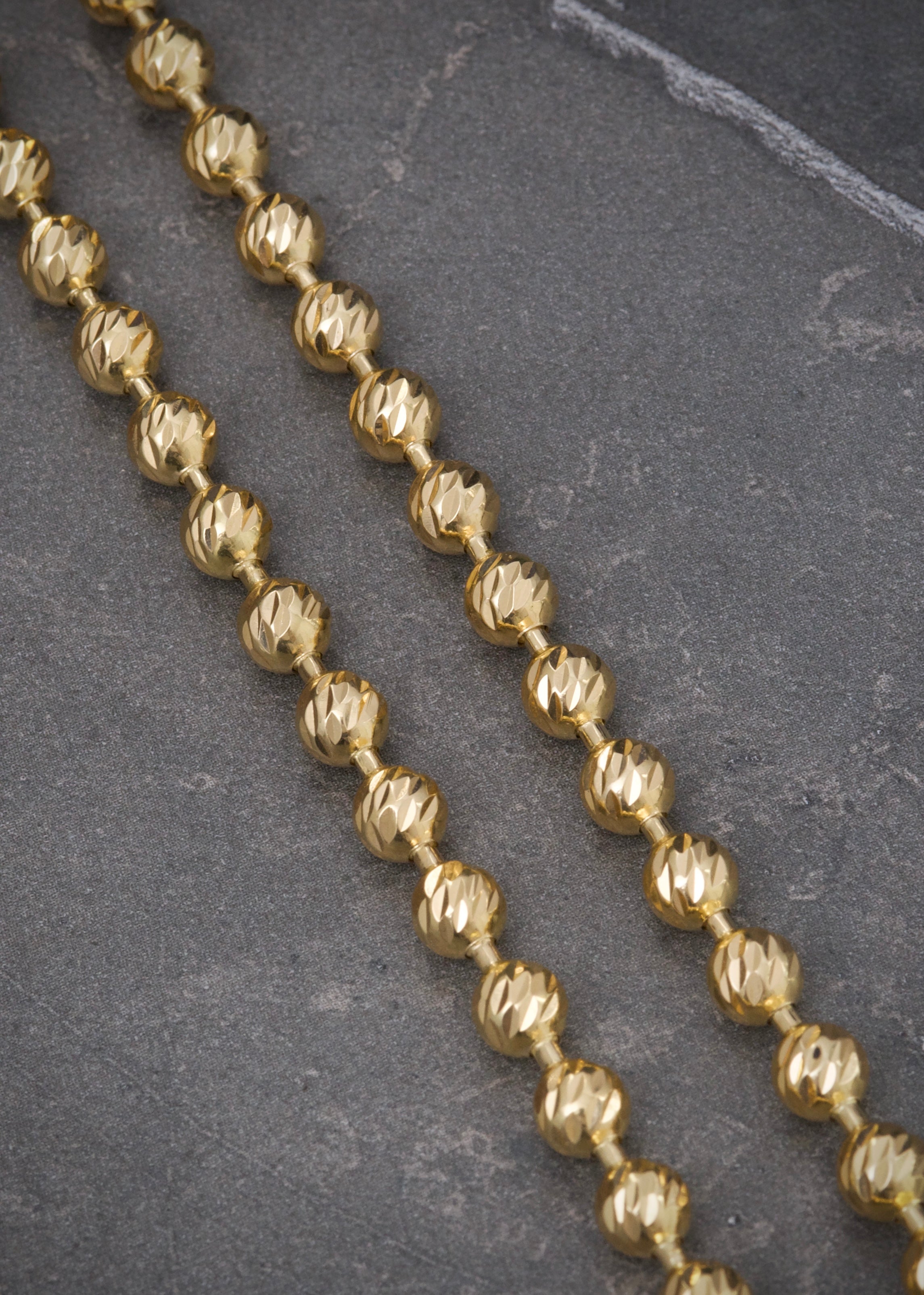 Cadena militar diamantada 5mm 30.5gr / Largo 60cm / Oro Amarillo Nac M