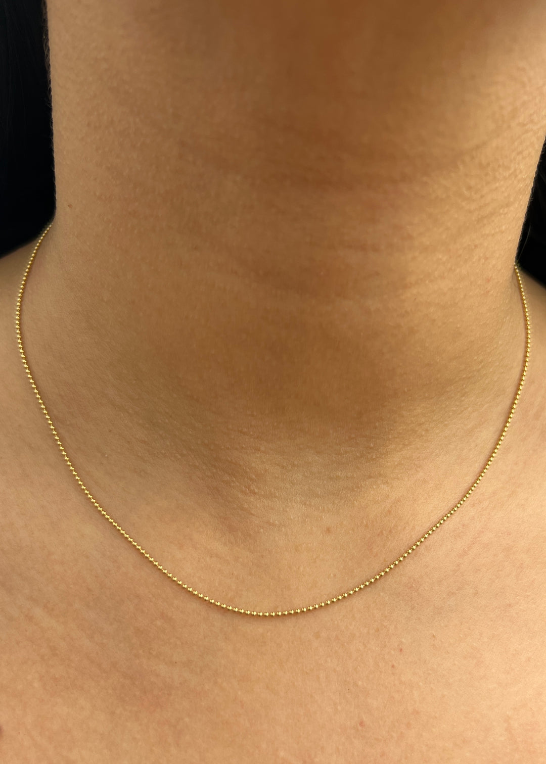 Cadena Militar Lisa 1.75gr / 40cm / 1mm — Oro Amarillo