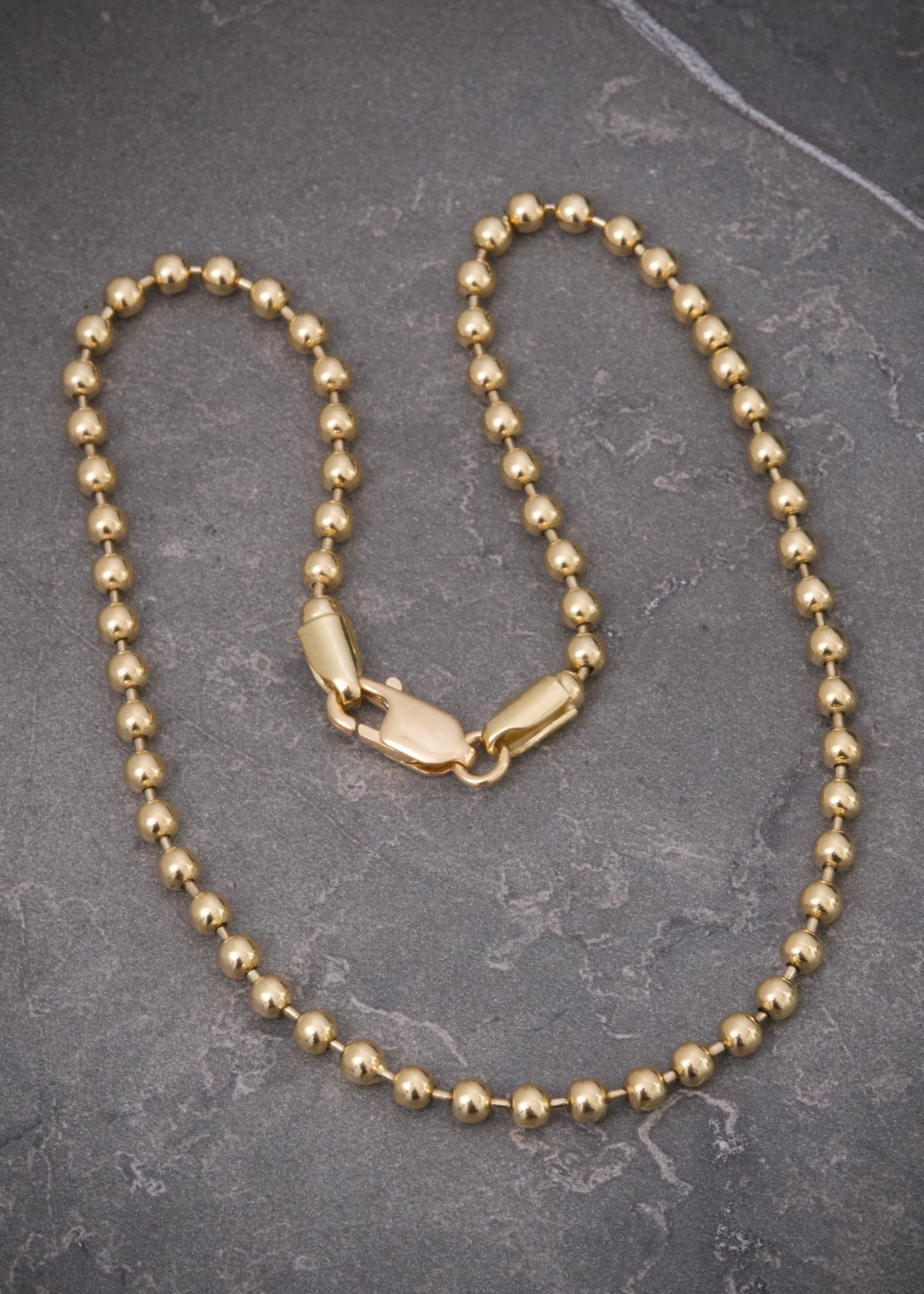 Tobillera militar 3mm 11.15gr / Largo 29.5cm / Oro Amarillo Nac M