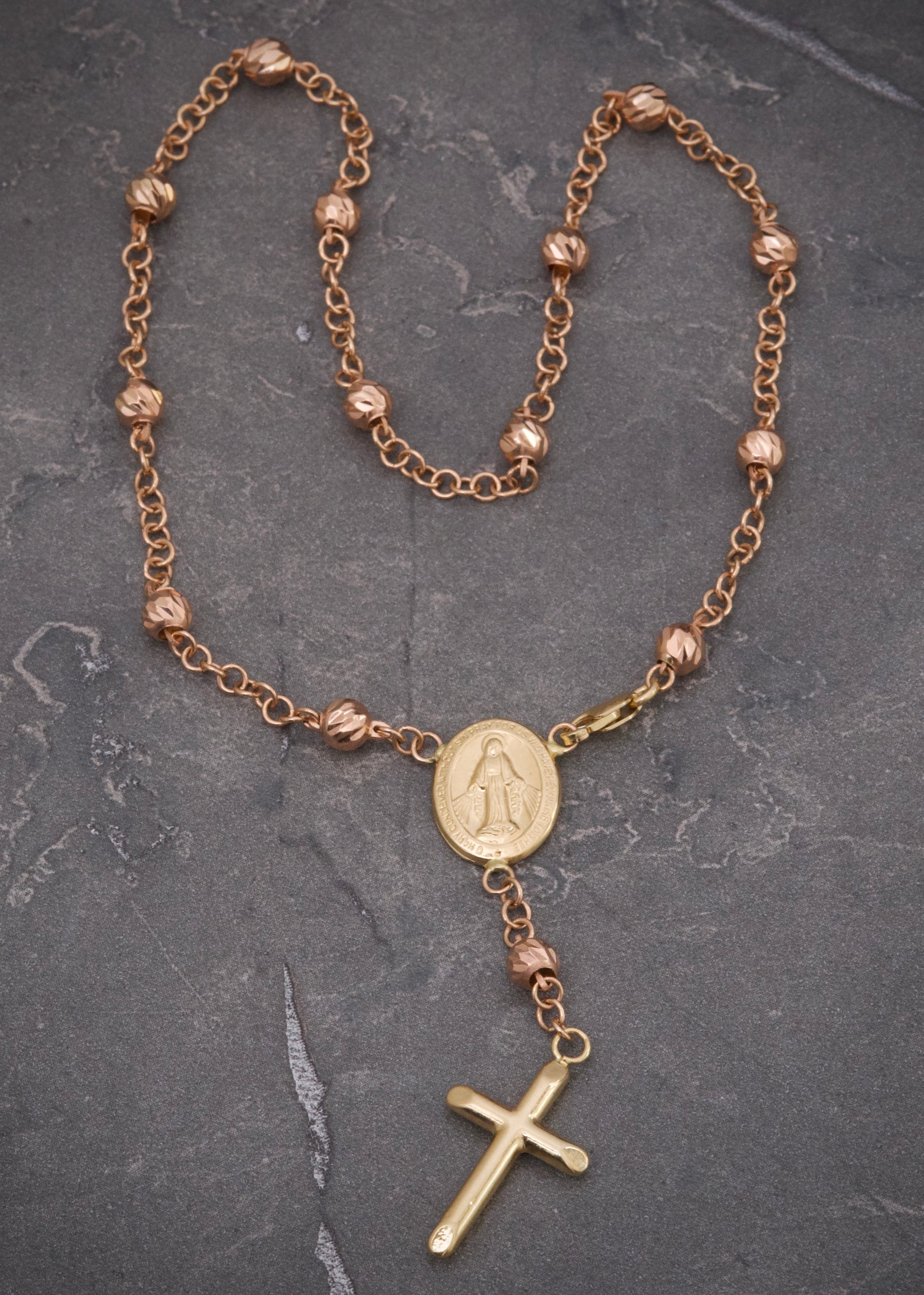 Tobillera virgen de la milagrosa 5.05gr / Largo 25cm / Dos Oros Nac M