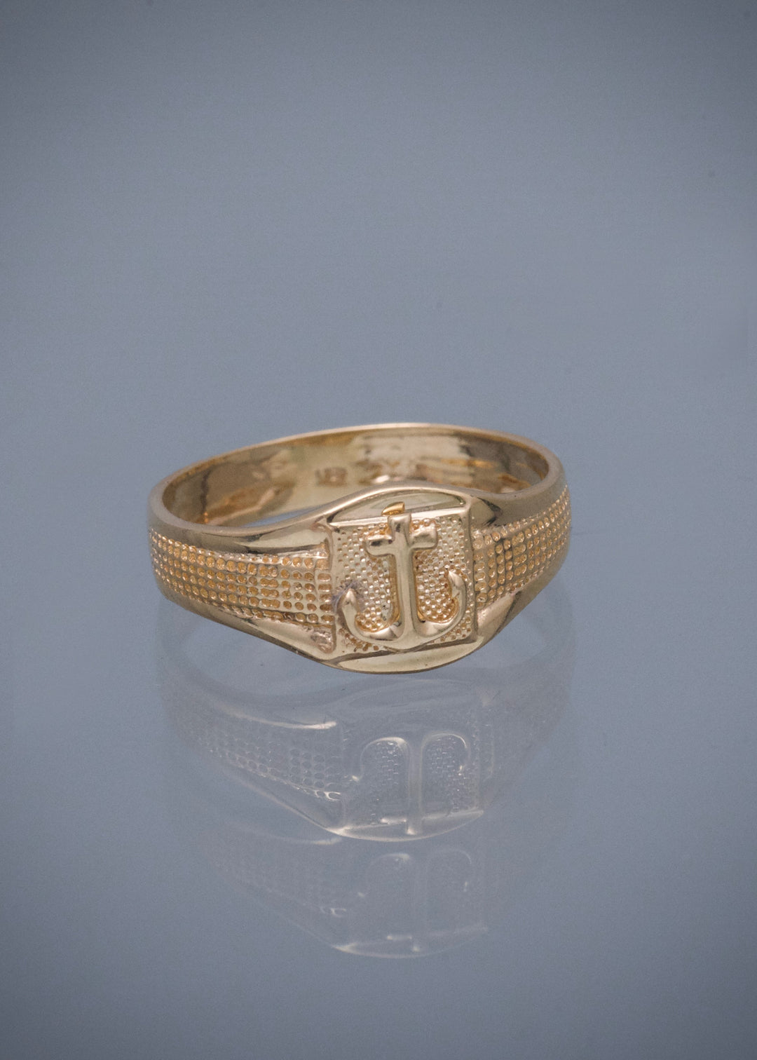 Anillo Ancla 2.2gr / Talla 6 3/4 — Oro Amarillo