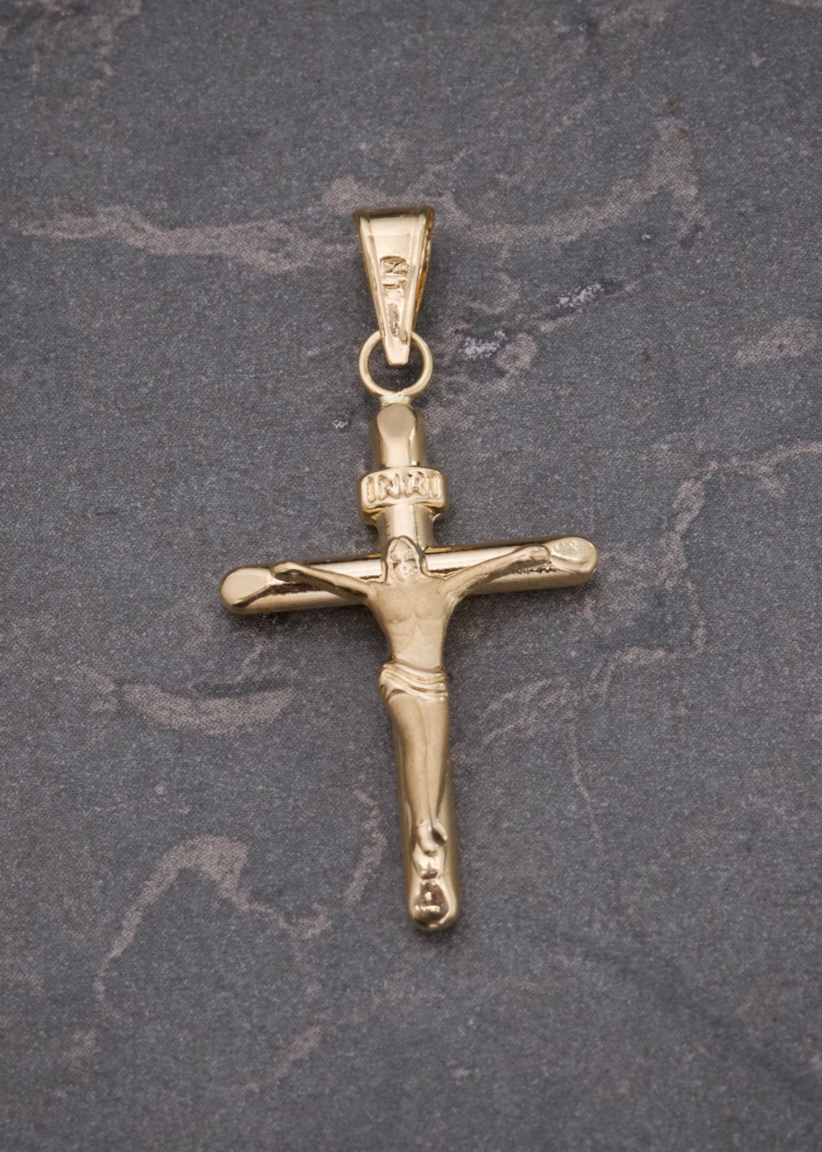 Dije Cruz con Cristo 1gr / 3.3cm / 16mm — Oro Amarillo
