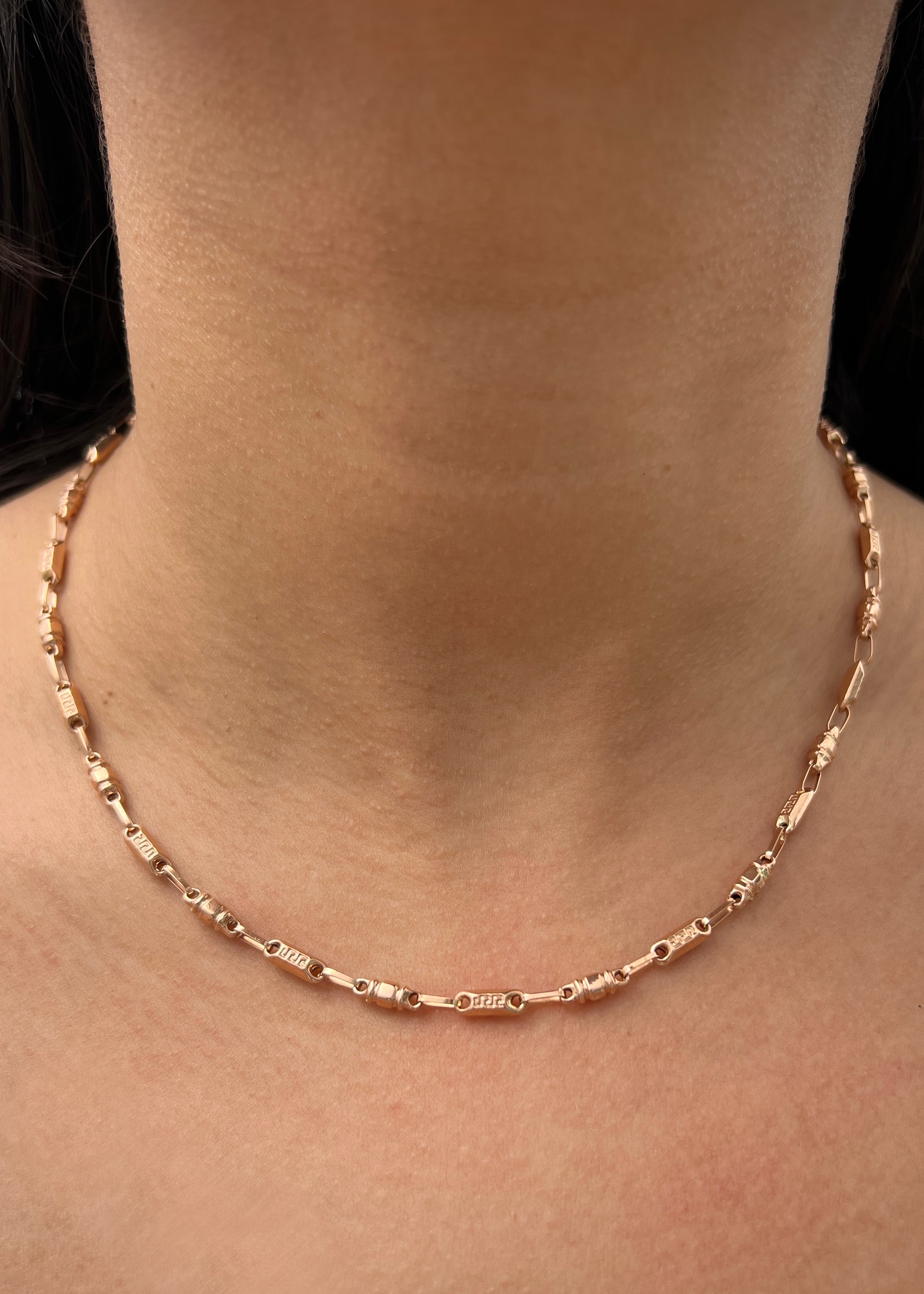 Cadena rustica 7.45gr / Largo 45cm / Oro Rosado Nac M