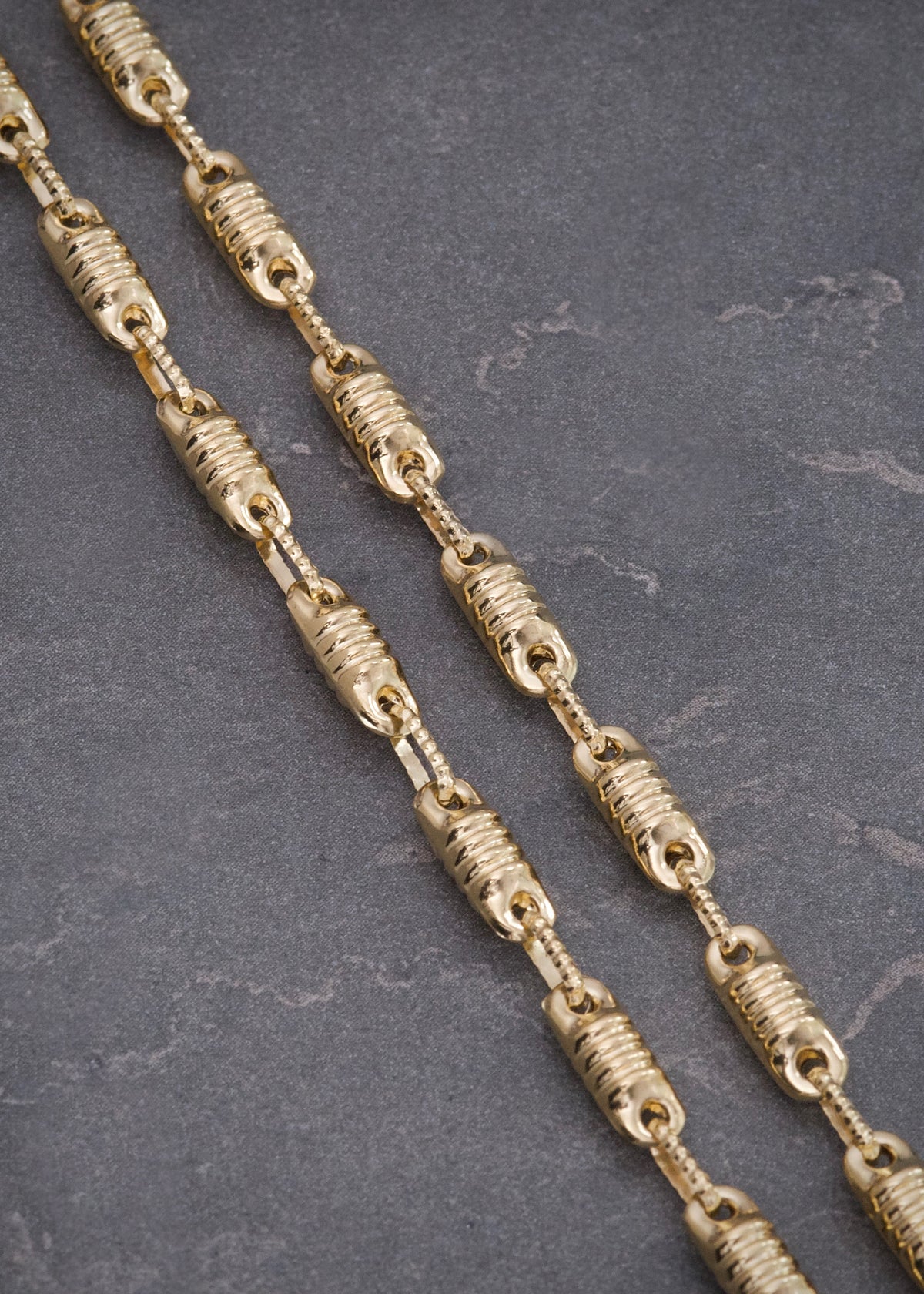 Cadena Rustica 14.45gr / 60cm / 4mm — Oro Amarillo