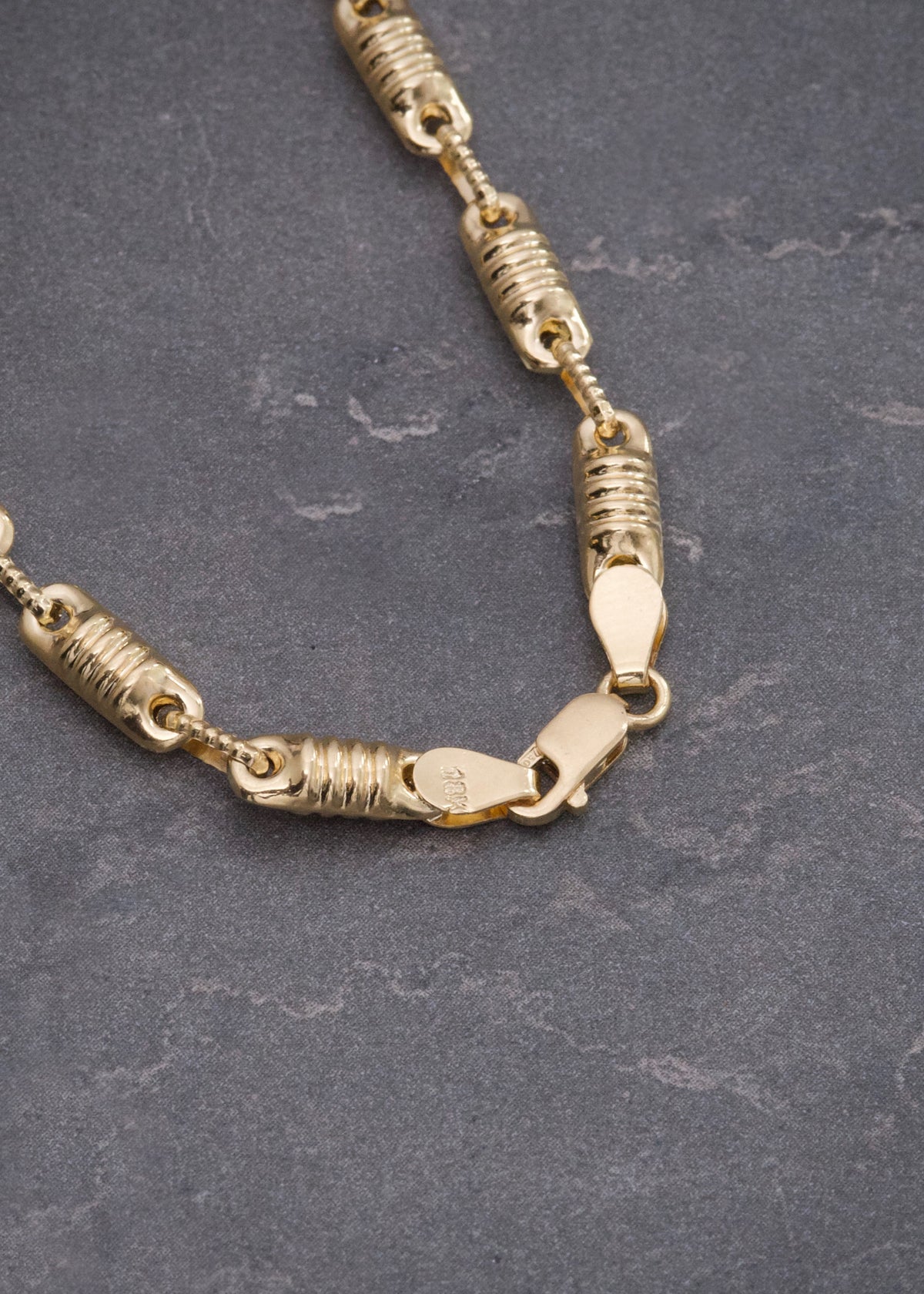 Cadena Rustica 14.45gr / 60cm / 4mm — Oro Amarillo