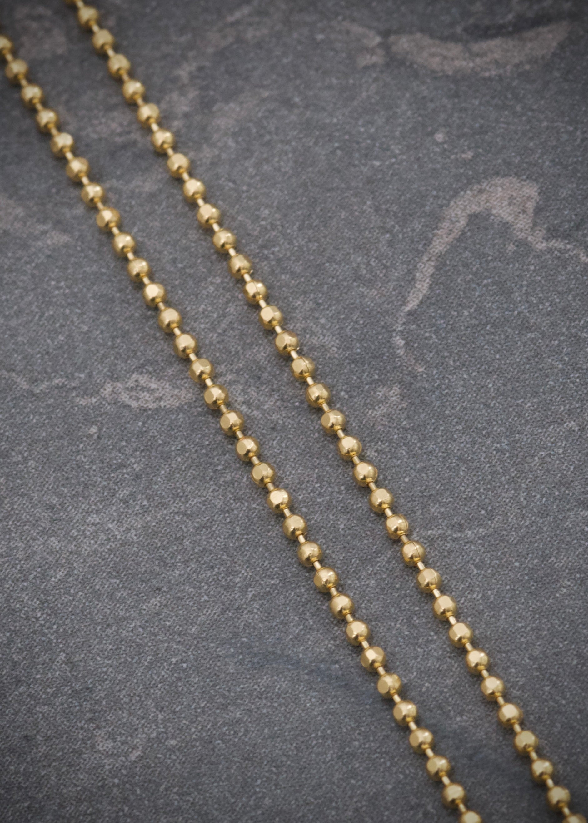 Cadena mini militar diamantada 1.9gr / 45cm / Oro Amarillo italy +3 B