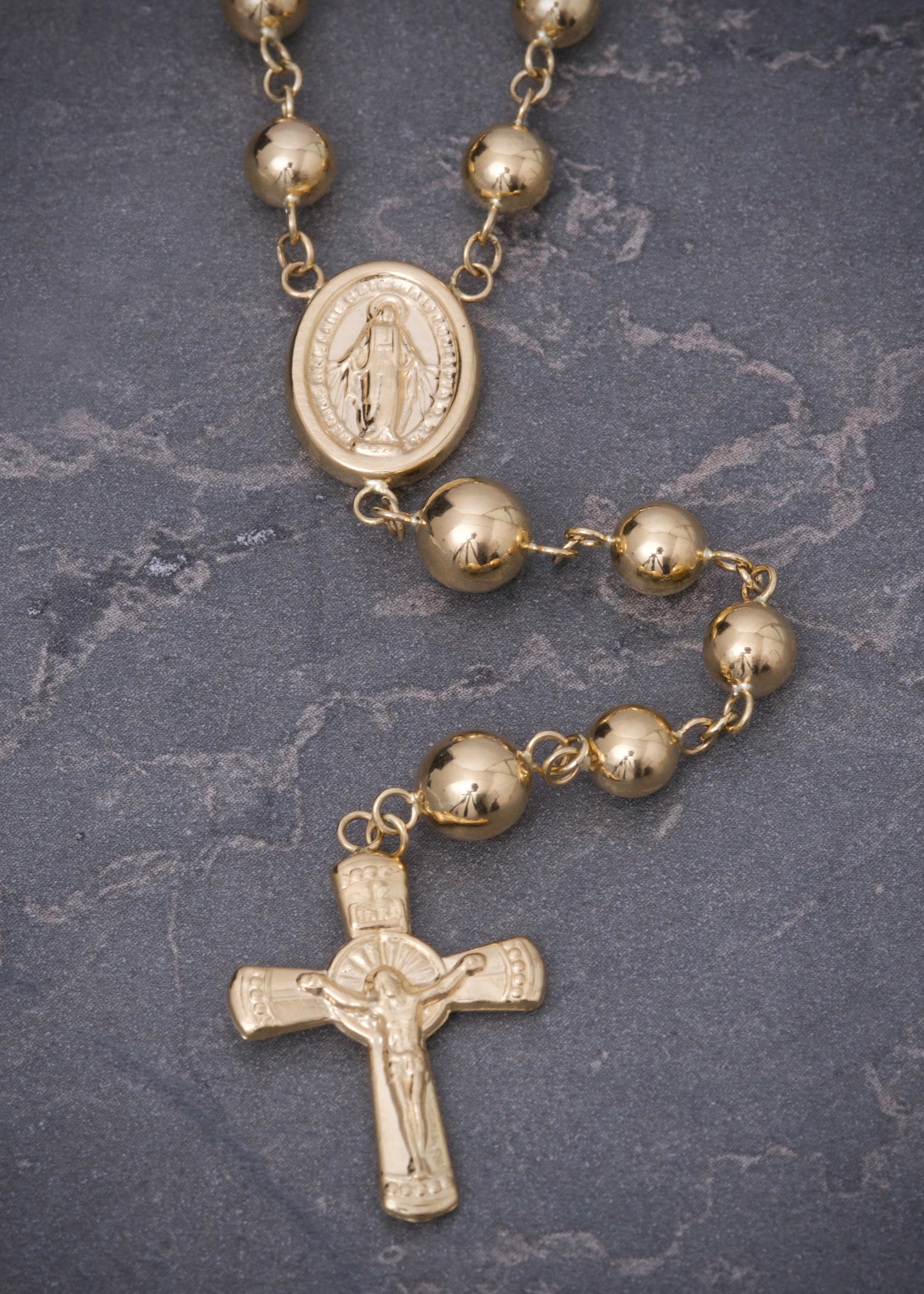 Rosario virgen de la milagrosa 12gr / Largo 60cm / Oro Amarillo Nac P
