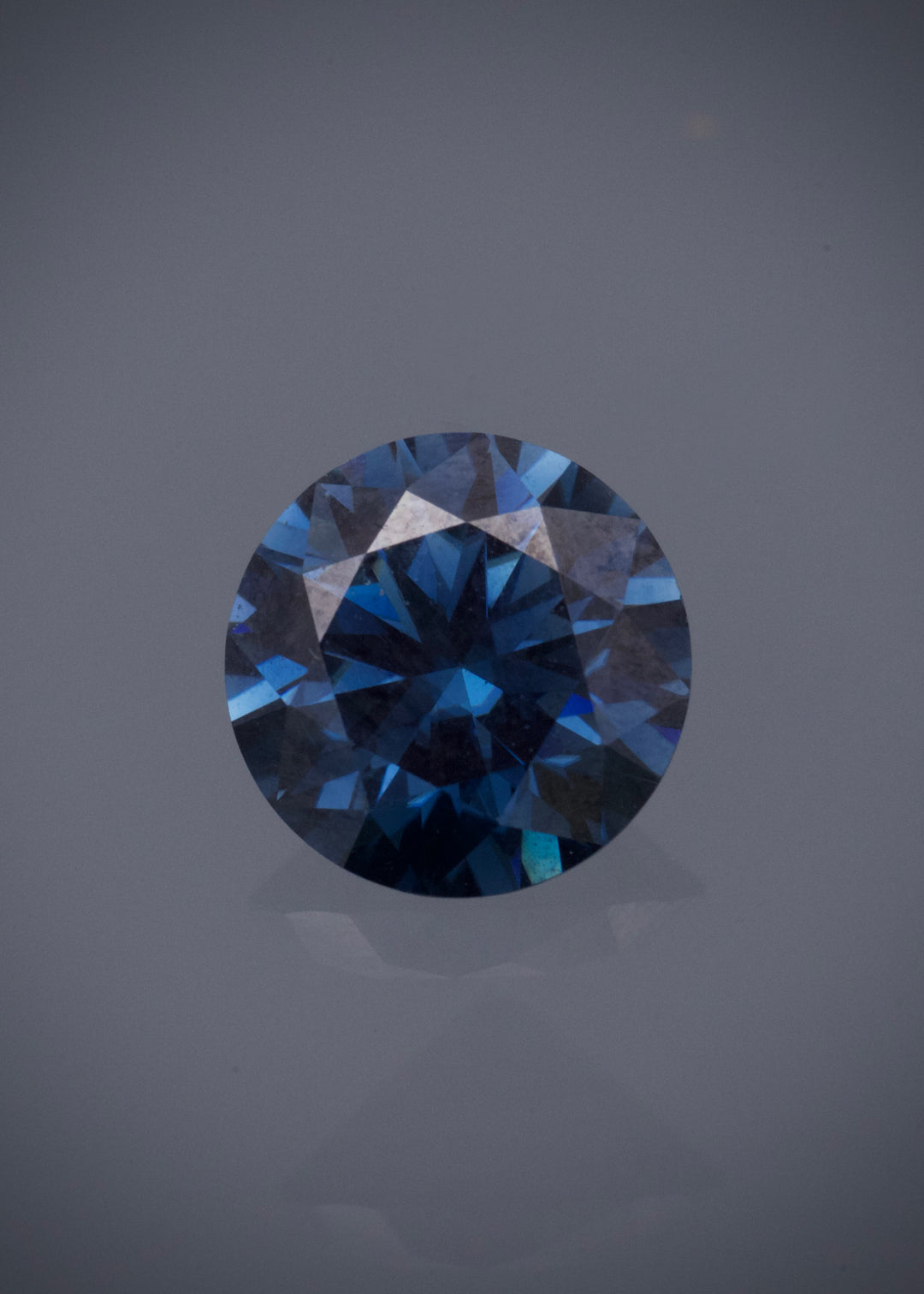 Moissanitas redonda azul con 245pts Largo 0.9cm / — Oro Amarillo