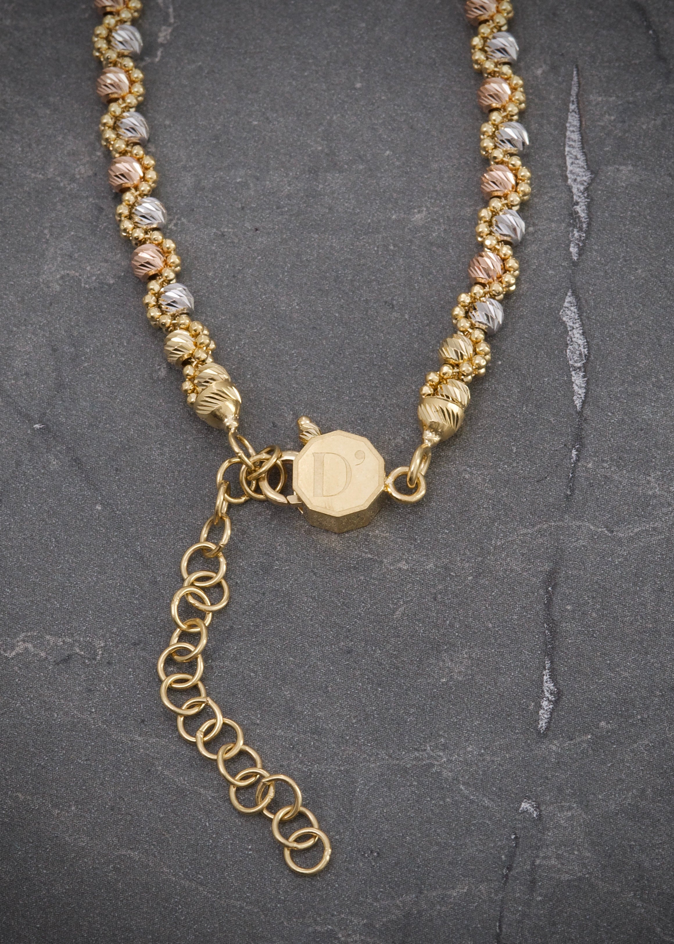 Cadena rustica diamantada 27.7gr / Largo 70cm / Tres Oros italy +4 M