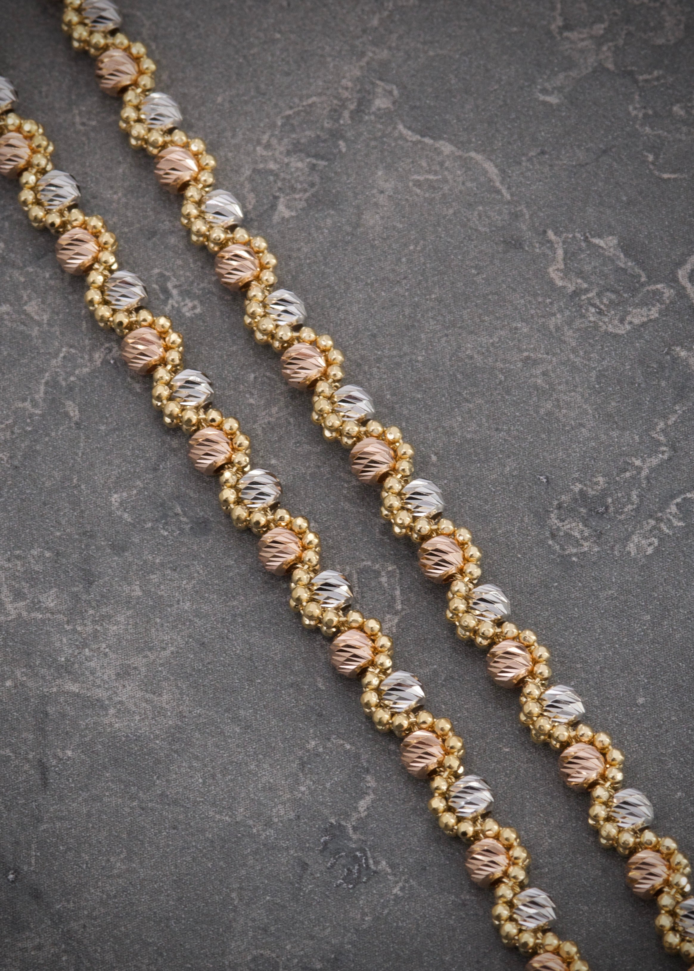 Cadena rustica diamantada 27.7gr / Largo 70cm / Tres Oros italy +4 M