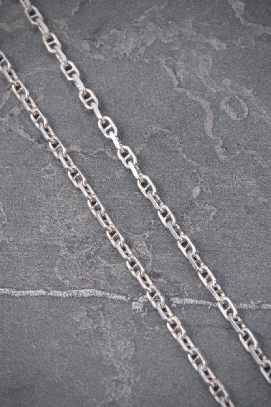Cadena escalera 6.35gr / Largo 50cm / Plata B