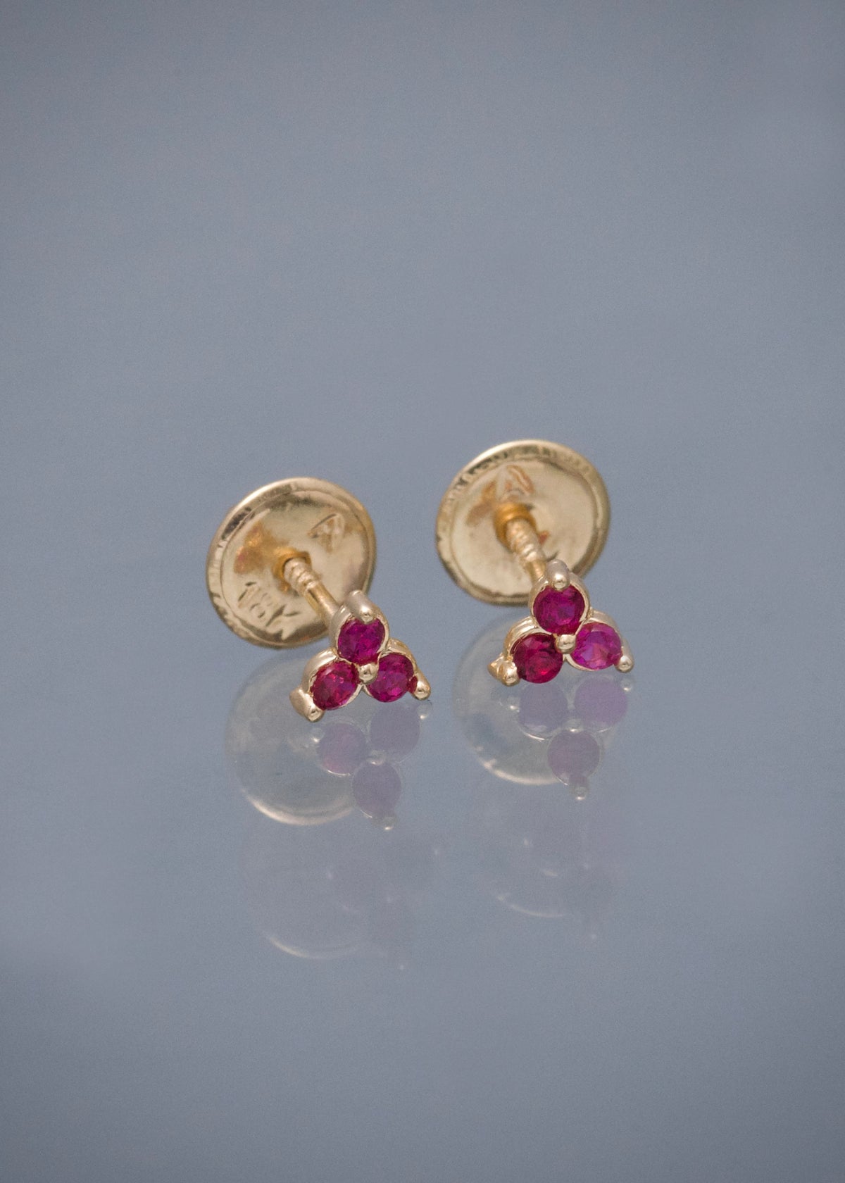 Topos con Swarovski Fucsia 0.5gr / 0.4cm / 4mm — Oro Amarillo